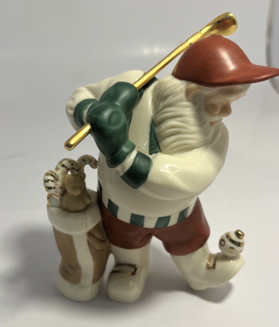 Lenox Golfing Santa’s Pastimes Golfer 5 in Tall Golf Sports