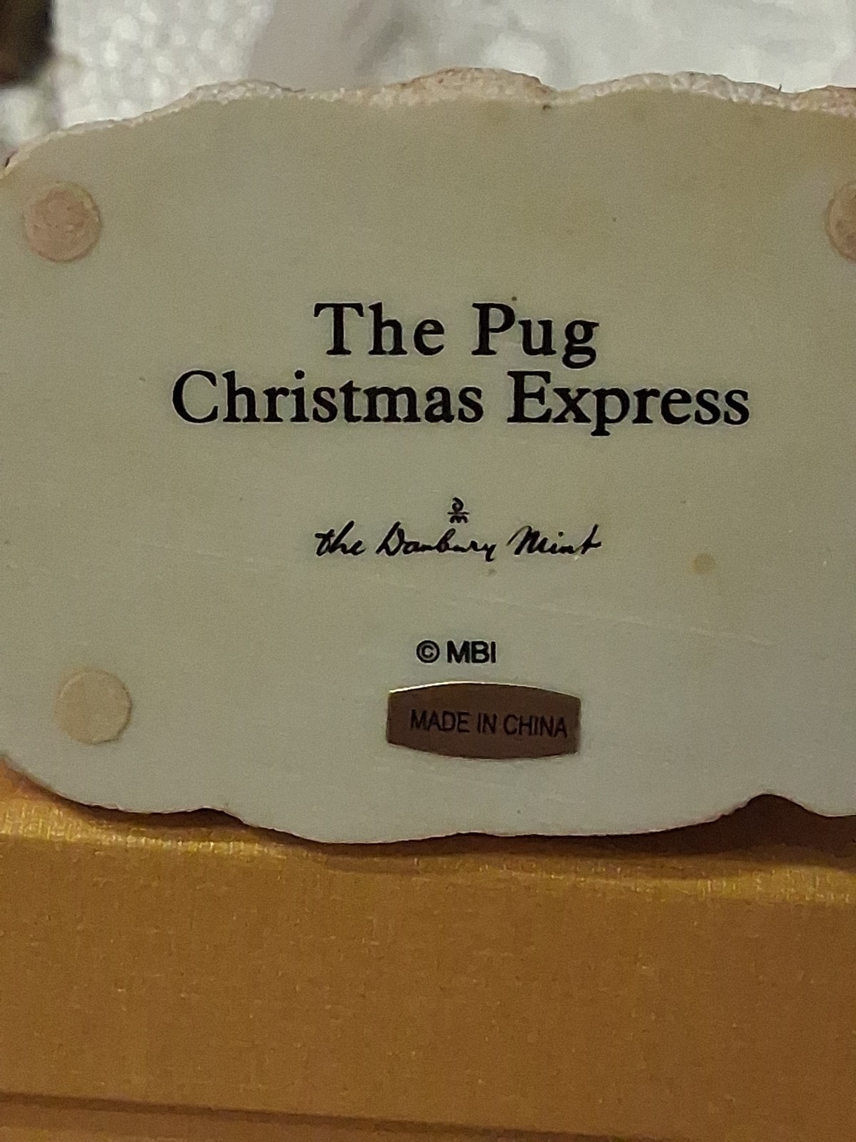 Danbury Mint The Pug Christmas Express Train 6 PCS SET Pugs Dogs Santa in Box 🐶