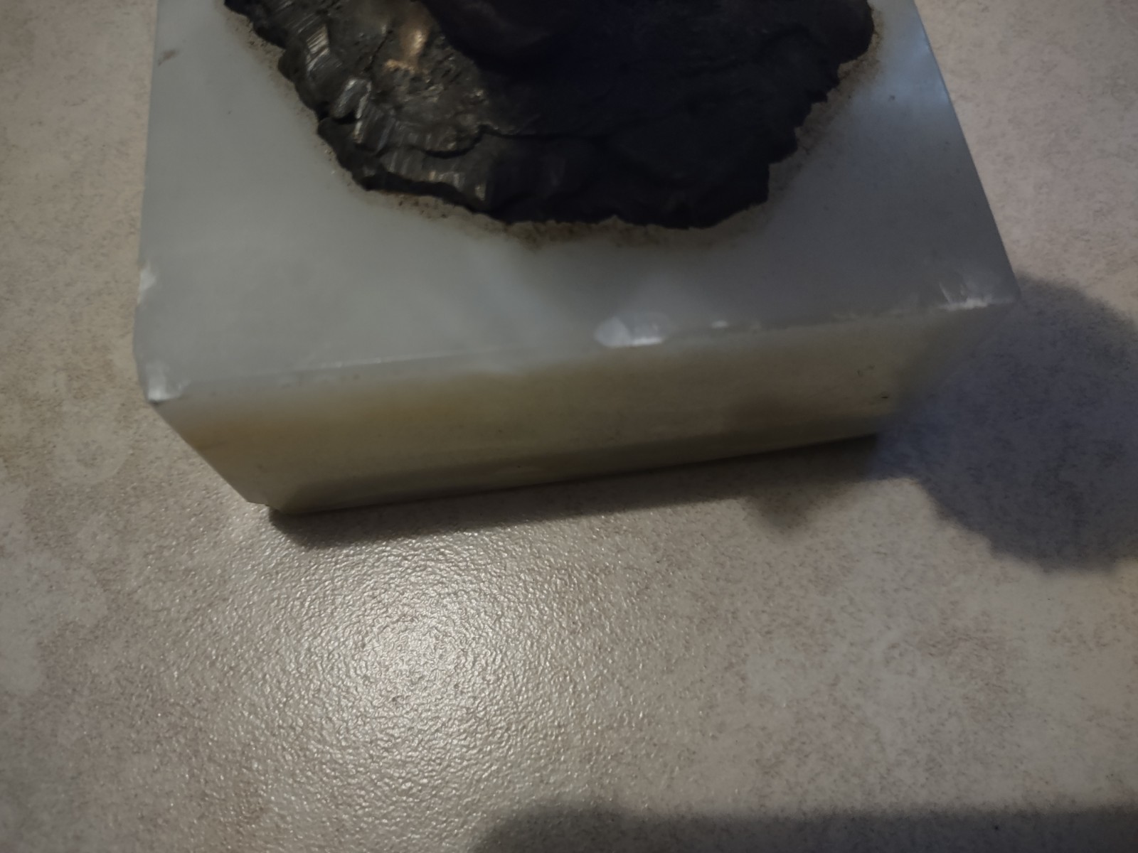 Early 1900’s Bronze Statue of Girl Holding a Basket, Marble Base