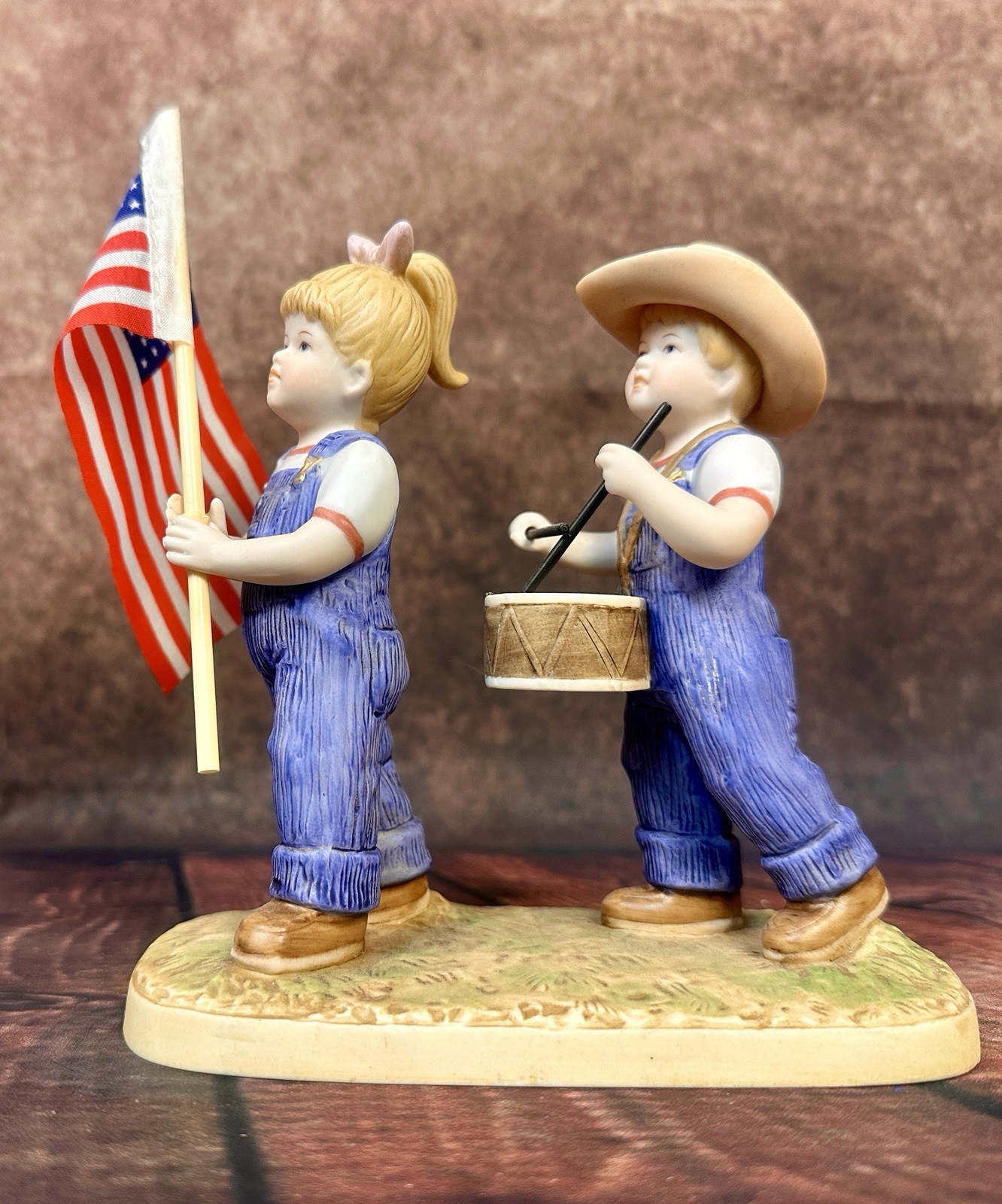 HOMCO Denim Days Figurine #1530 “Fourth Of July “ 1997 Home Interiors Patriotic