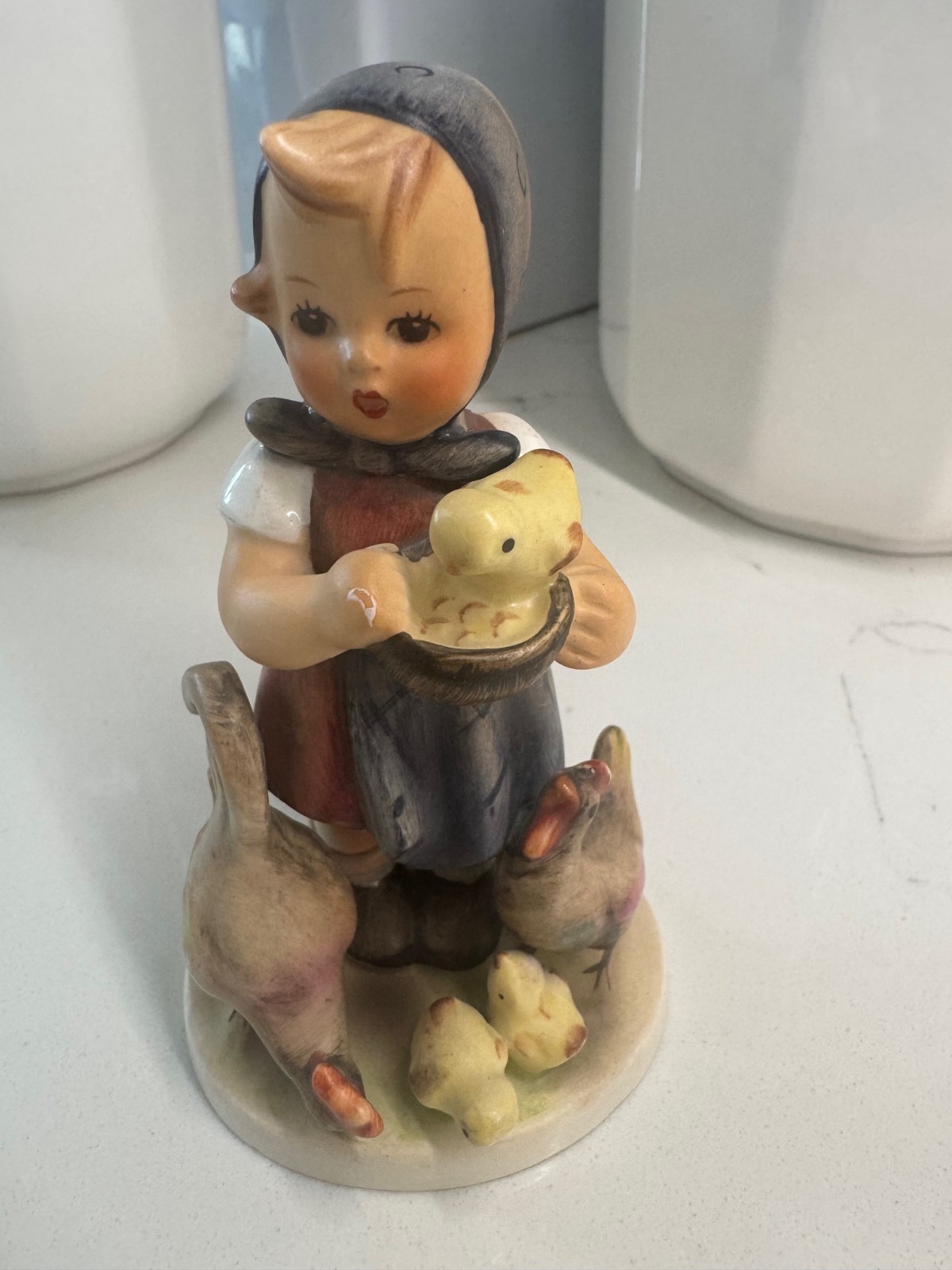 Goebel/Hummel #199/ Feeding Time Figurine 4 1/4” Tall West Germany Mint