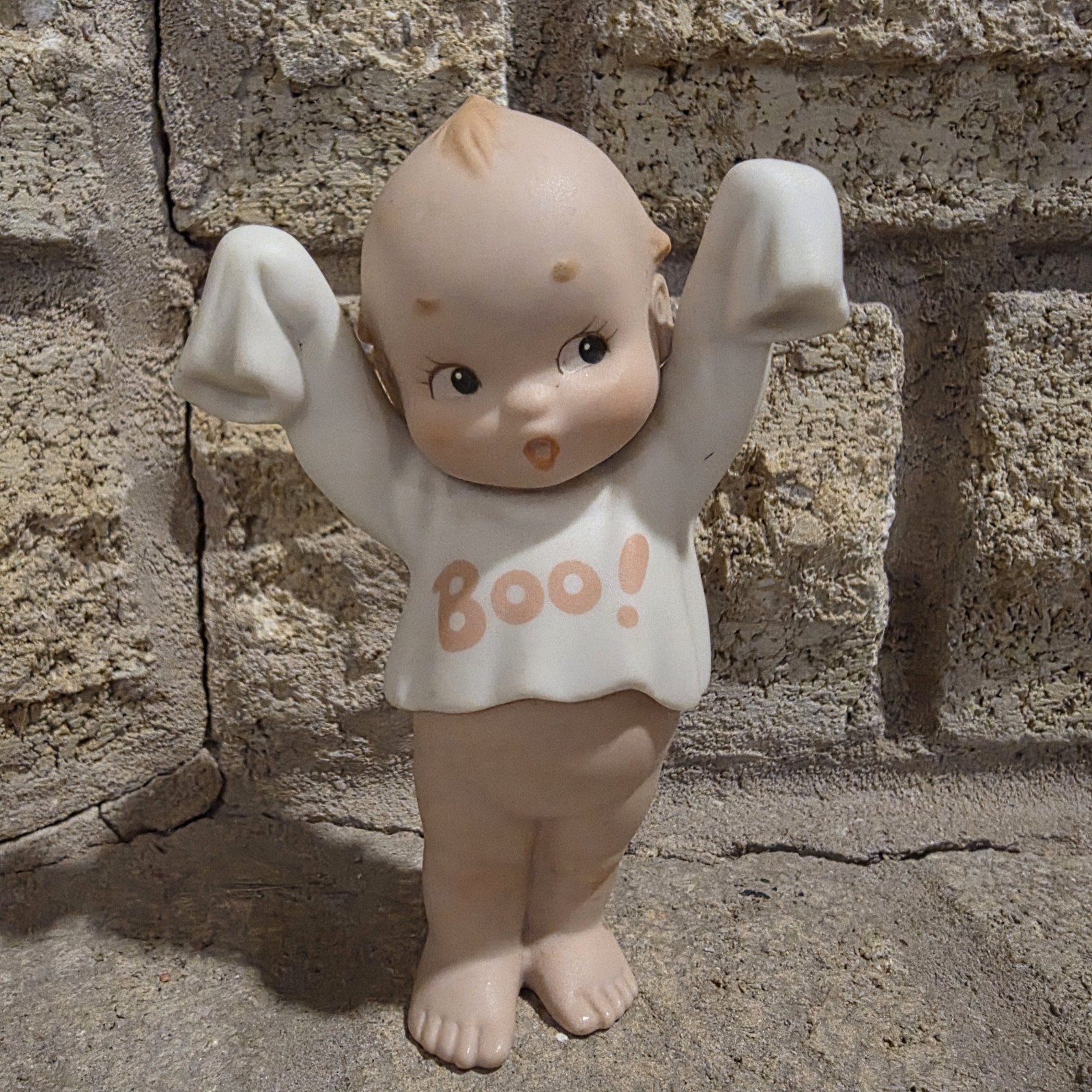 ​VTG 1993 Enesco Jesco Kewpie Pie Doll Boo Ghost Figurine Porcelain Halloween