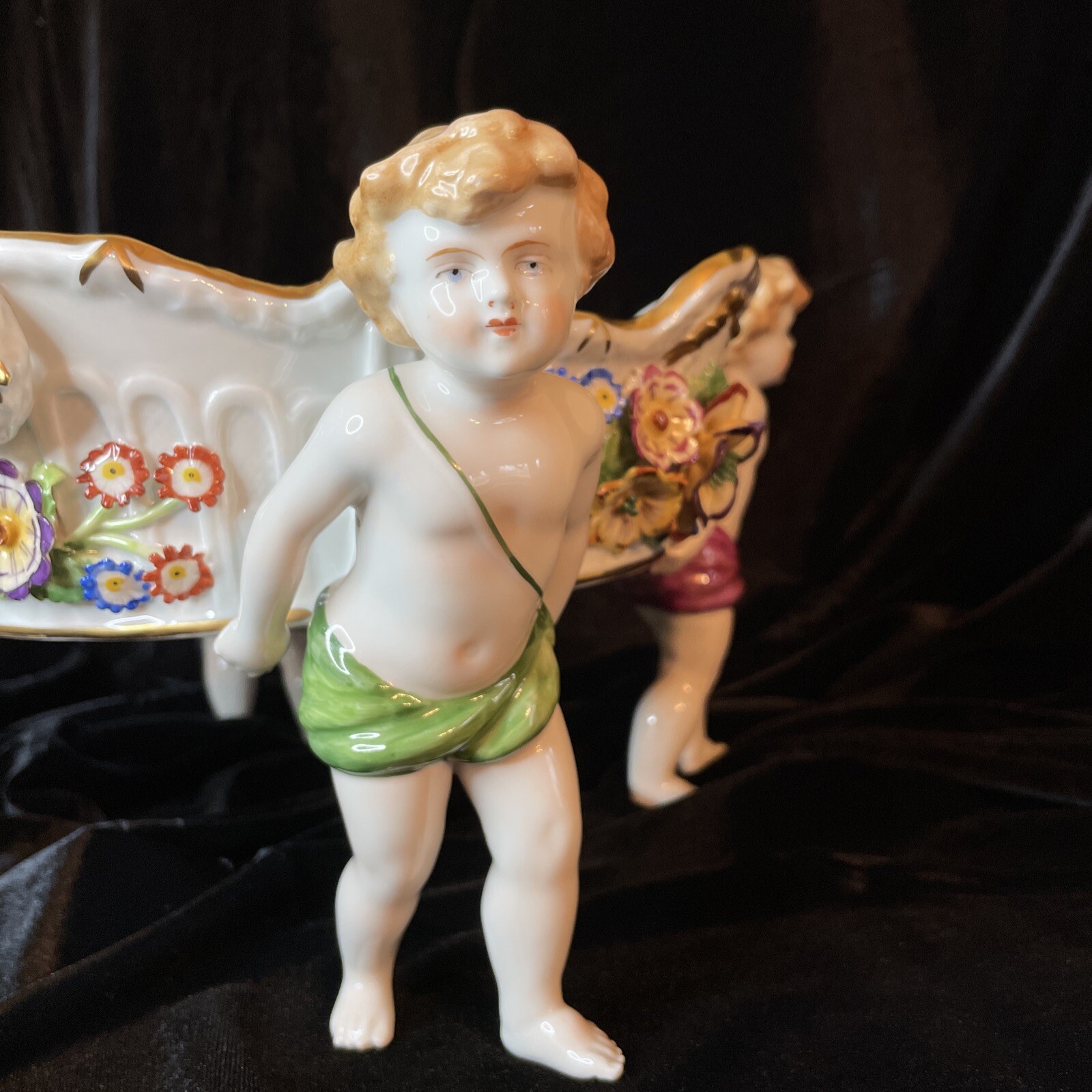 VON SCHIERHOLZ Centerpiece Large 4 Cherub Bowl C1907-1927