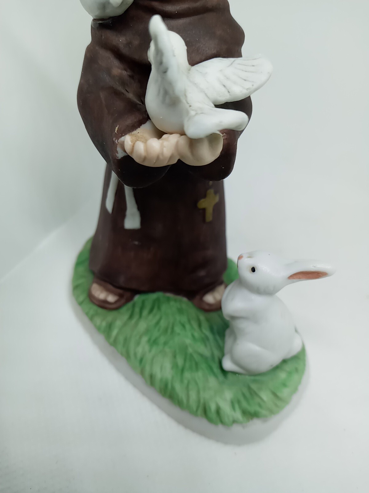 Vintage NAPCO WARE N°749 Young Monk In A Brown Robe Fig. H.Painted. 1960s.Unique