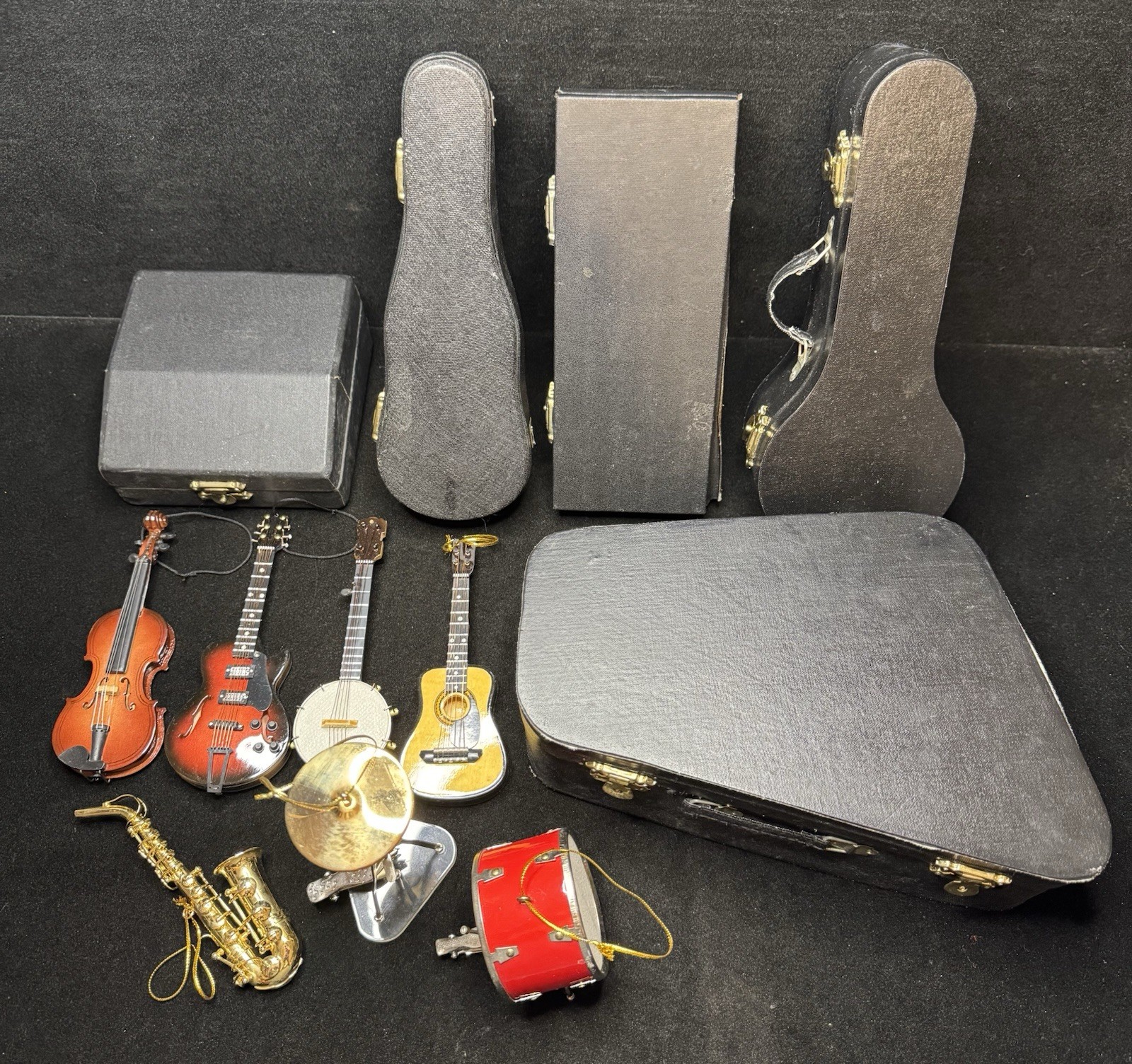 Mozart 200 Violin Replica Instrument w/Case And Other Guitars, Harp, Accordion