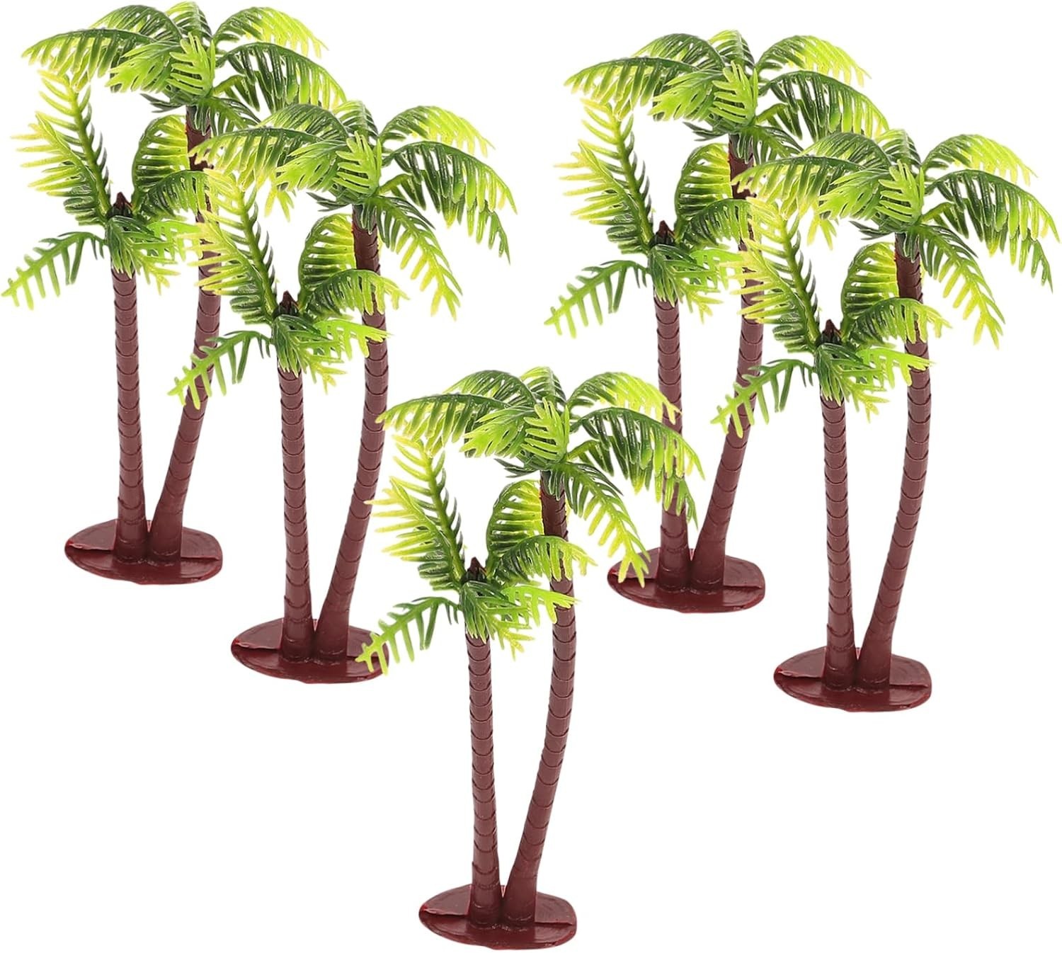 Miniature Palm Tree Decor Set 5pcs Fake Tropical Miniature Trees for Craft Ga…
