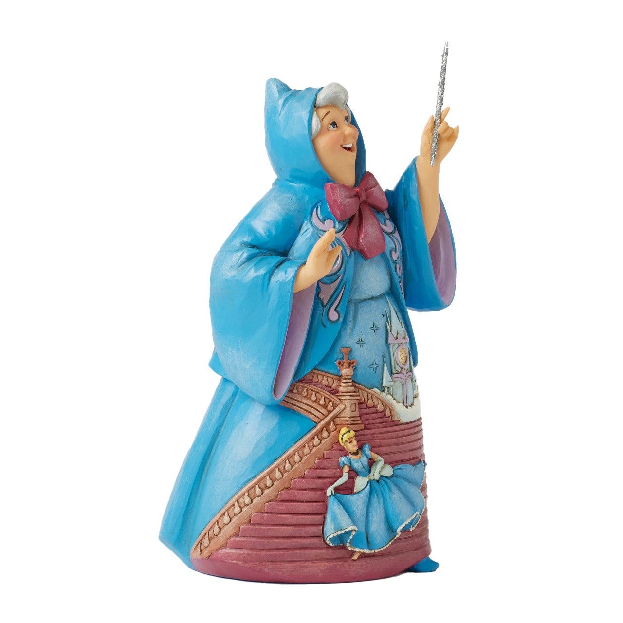 Jim Shore Disney Traditions Fairy Godmother W Wand in Blue Robe Figurine 6016898