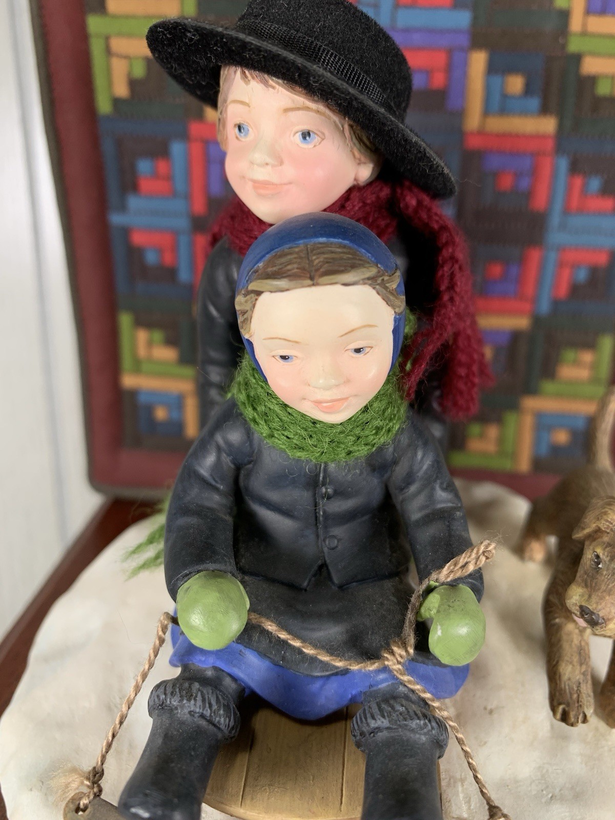 The Amish Heritage Collection SLEDDING TOGETHER 1993 First Issue Limited #30024