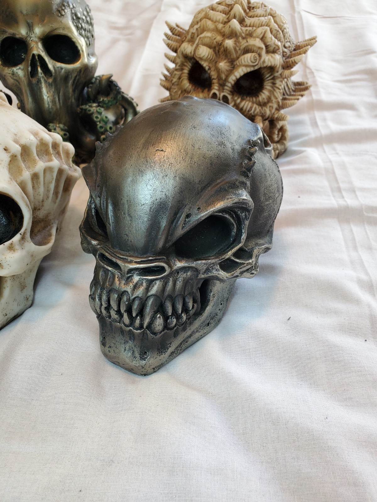 Pacific Giftware Lot Skeleton Skull Kraken Resin Statue Figure Halloween Decor
