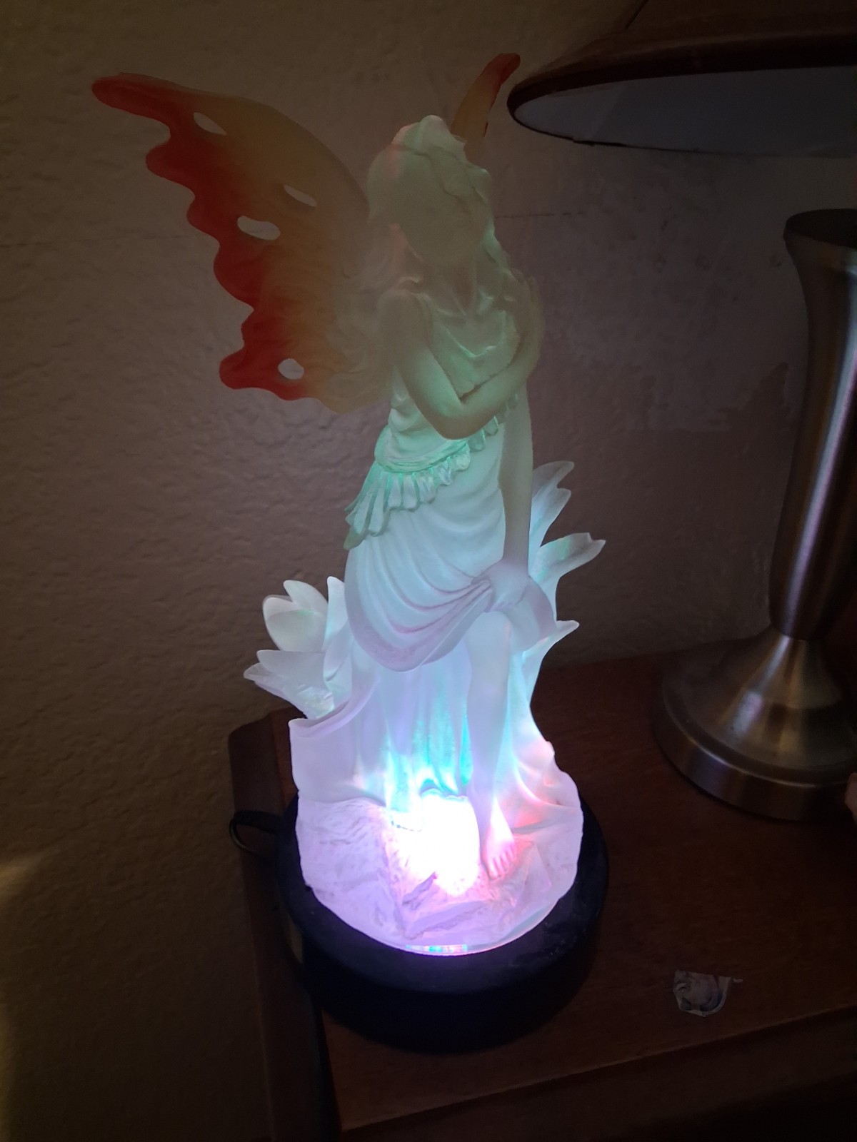 2 Illuminated Fantasy Fairy Figurine Resin Faerie-Morning Glory & Faerie-Joyce