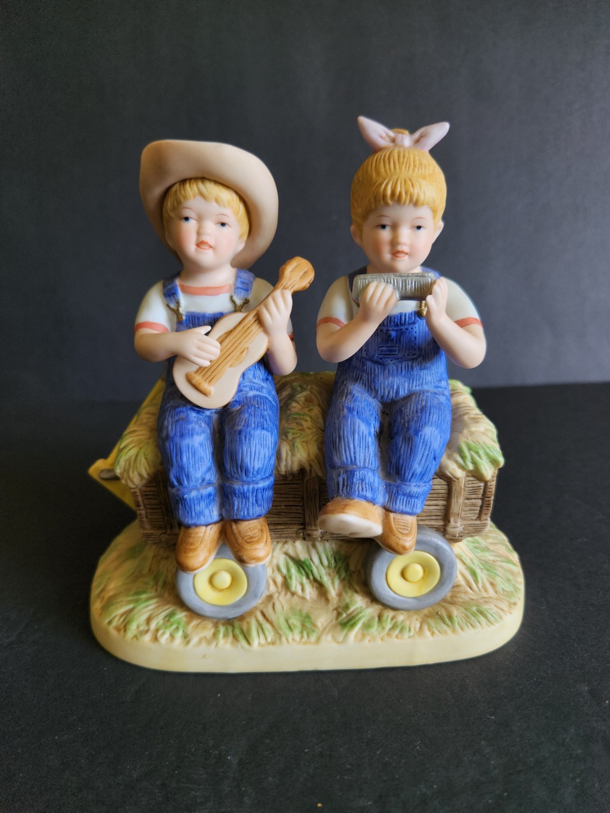 Vtg 1985 Denim Days Homco Home Interior Figurine Music Instruments 1529