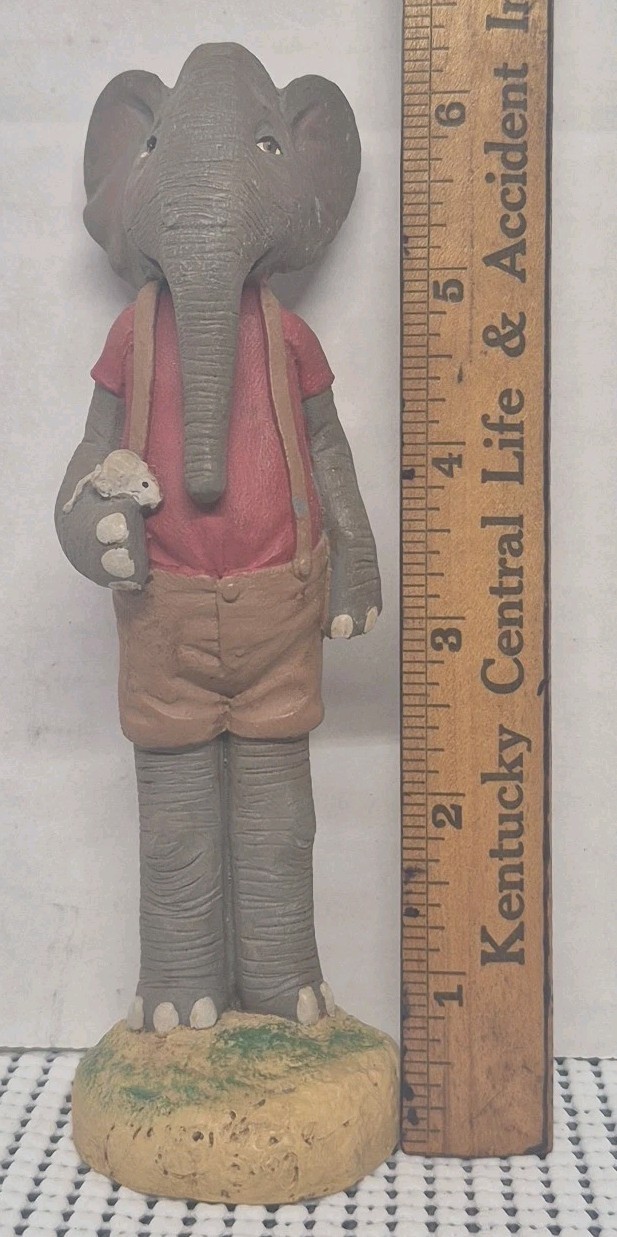 Vintage Jim Shore Great American Design Co #312 Of 10,000 Skinny Elephant/Mouse