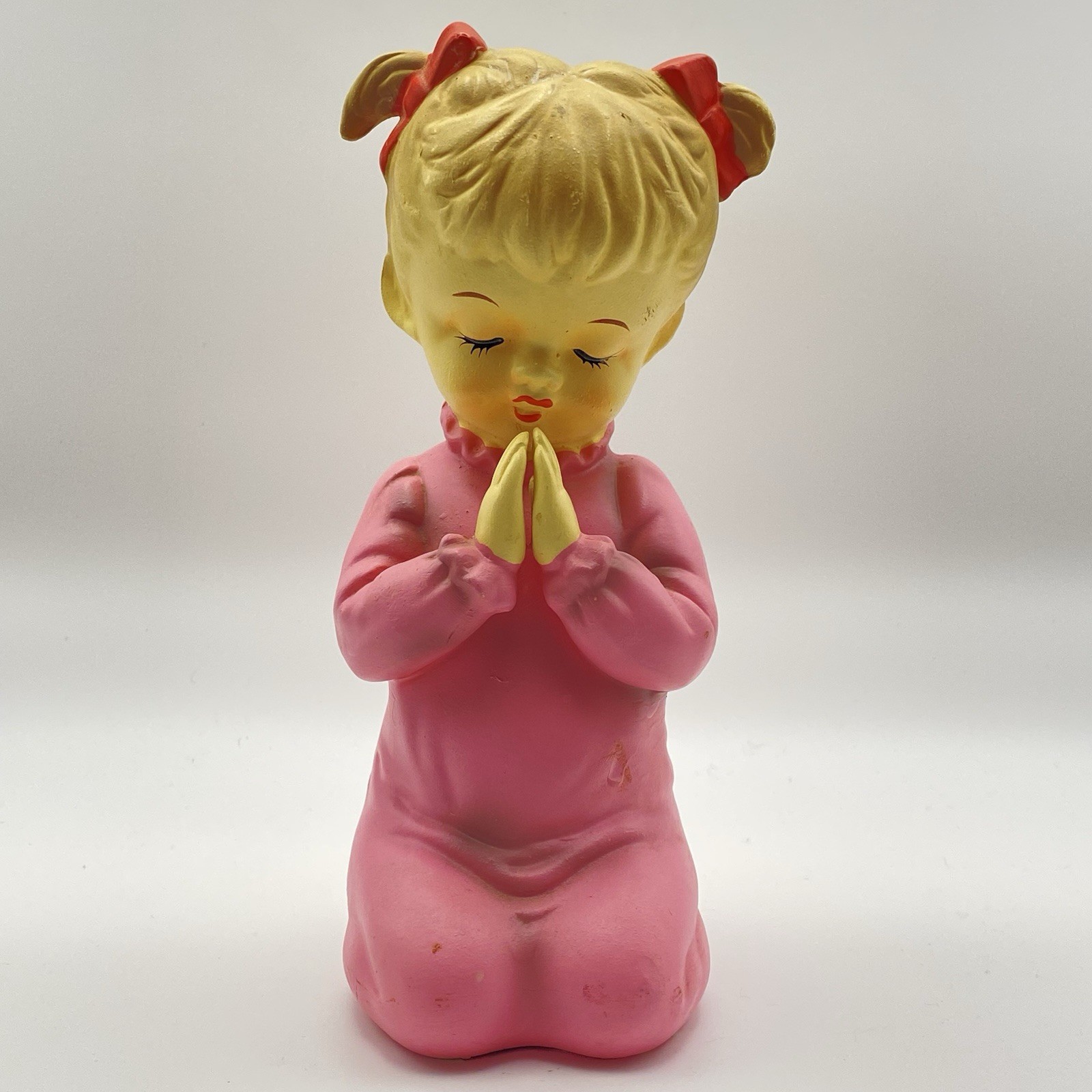 Vintage Norleans Japan Praying Girl Ceramic Collectible Nostalgia Bedtime Retro