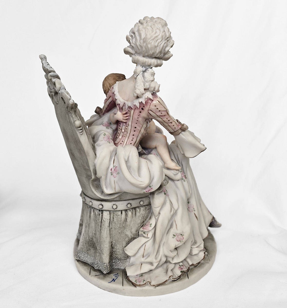 11″ Vintage Mother & Child Capodimonte Figurine by A.G., Italy 1960s–1990s