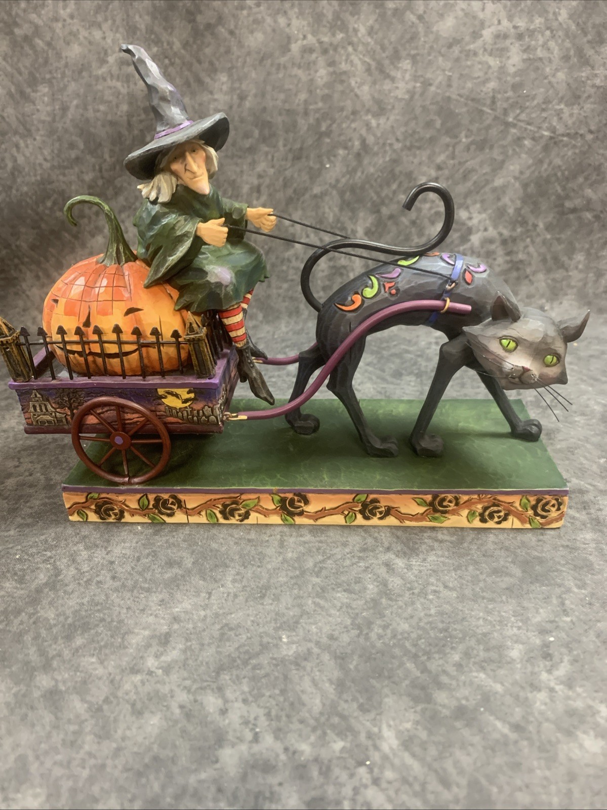 Jim Shore 2008 Witch Figurine “Wicked Ride” 4010487 Heartwood Creek Enesco W/Box