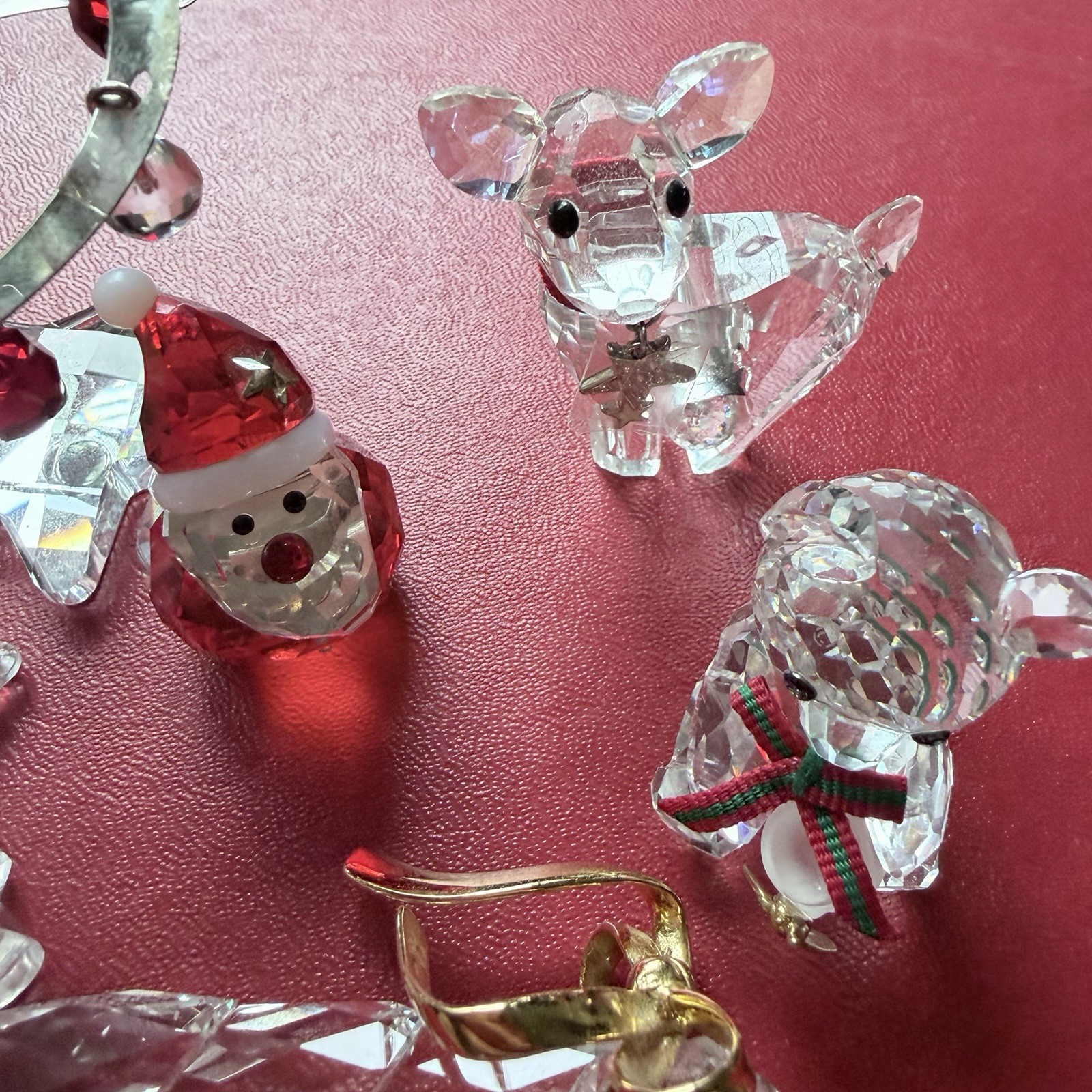 Set Of 6 Swarovski Crystal One Of Them Clown/Puppet Retired + Holiday Figures