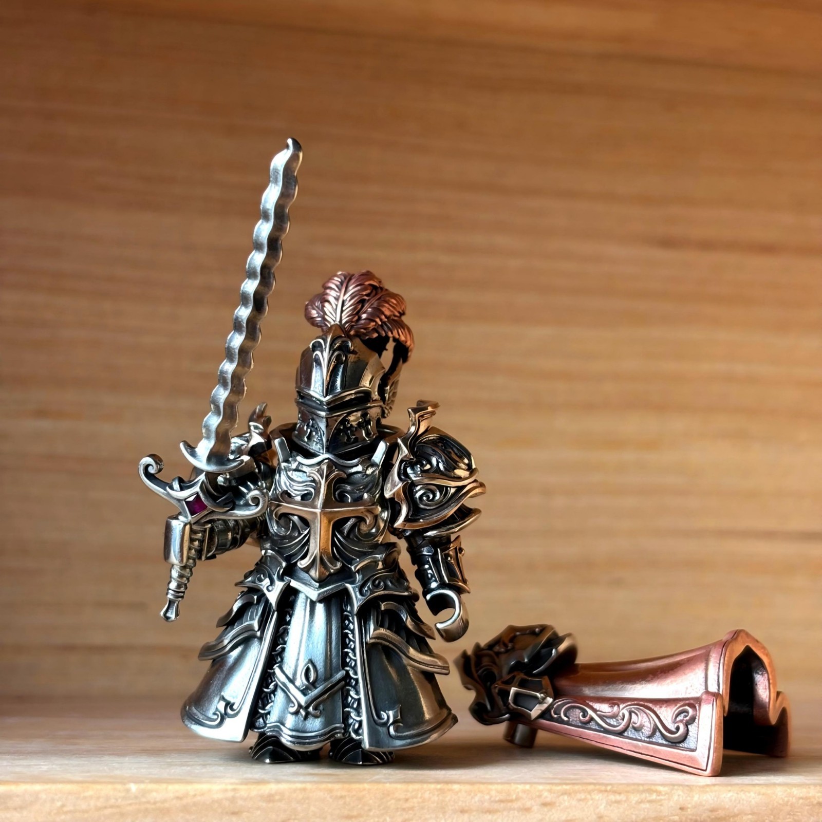 Crimson Templar Figurine Magnetic Assembly Crusader Collectible Gift