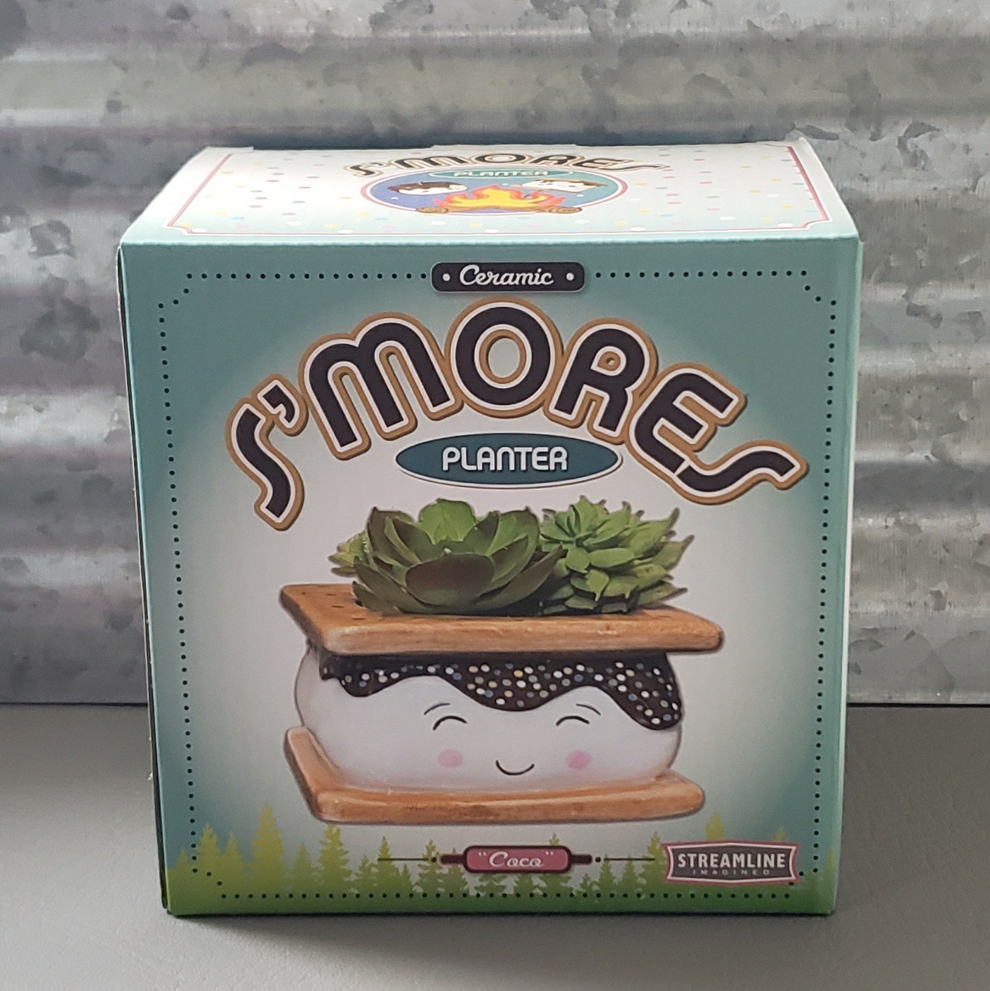 Streamline Imagined Coco Ceramic Smores Planter New in Box Home Office Decor