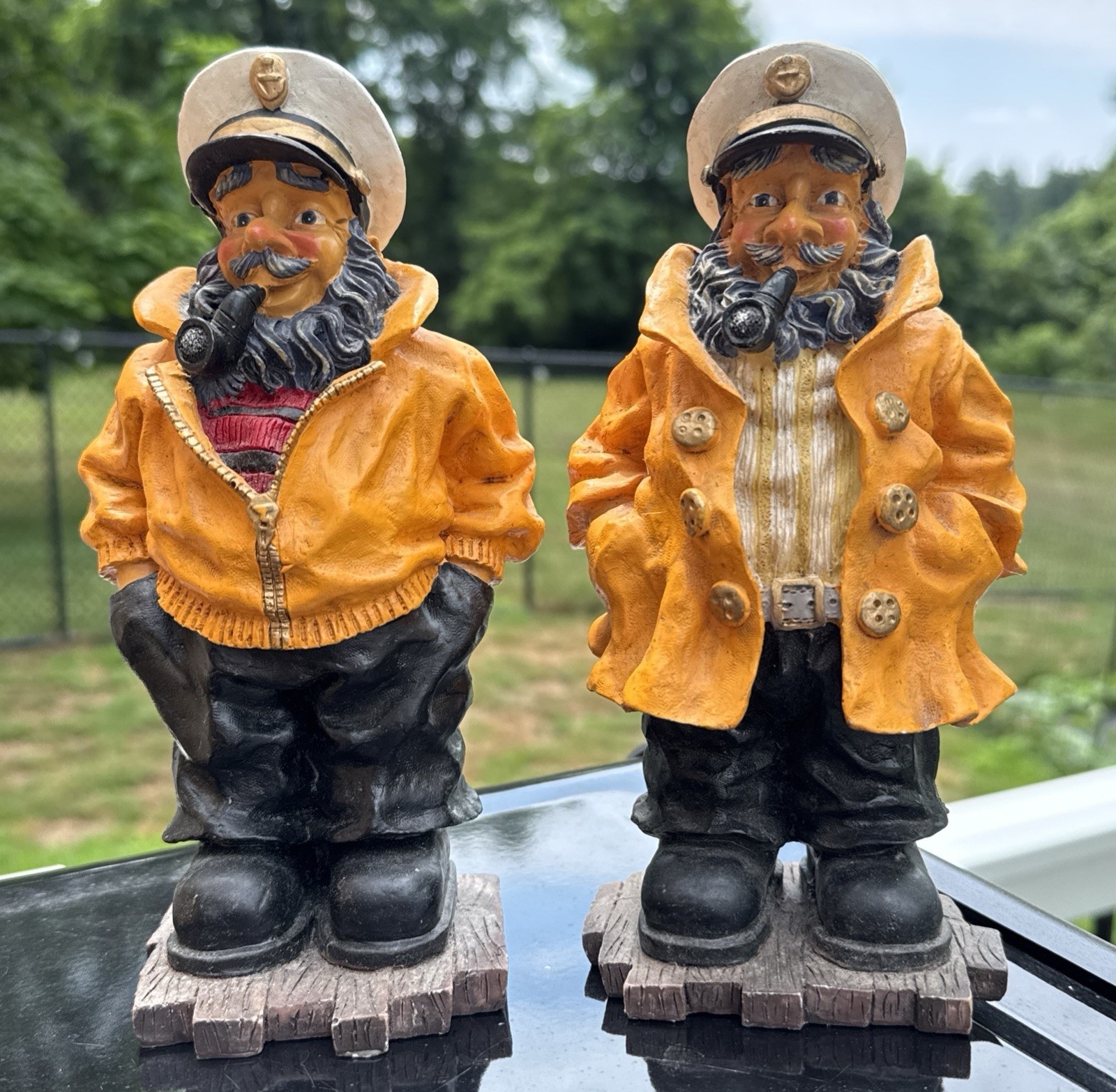 Vintage Lot Nautical Figurines Old Salt Sea Captain Sailor Boat Shelf Display