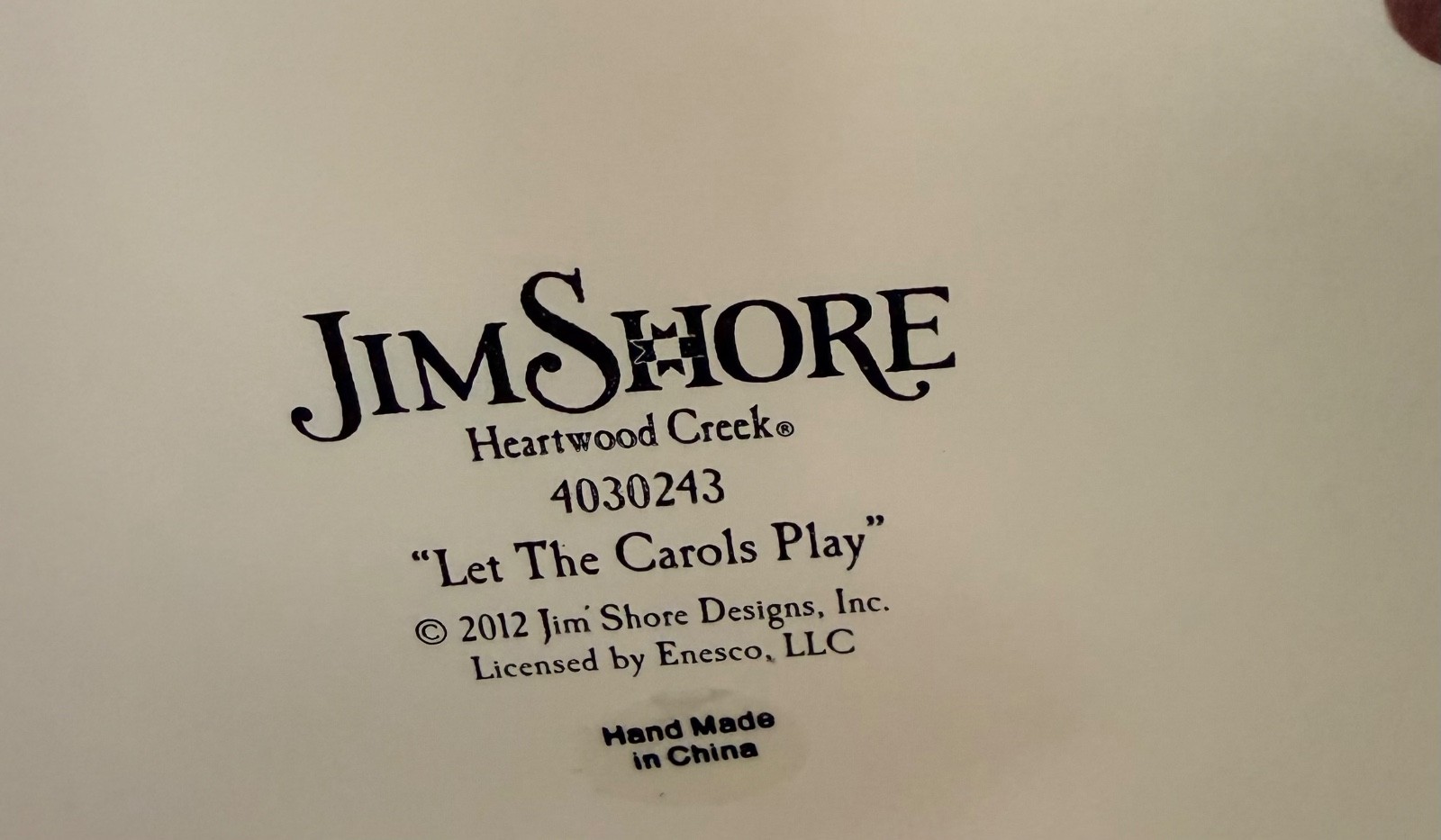Jim Shore “Let the Carols Play” Ivory and Gold Angel 2012 w/ Box