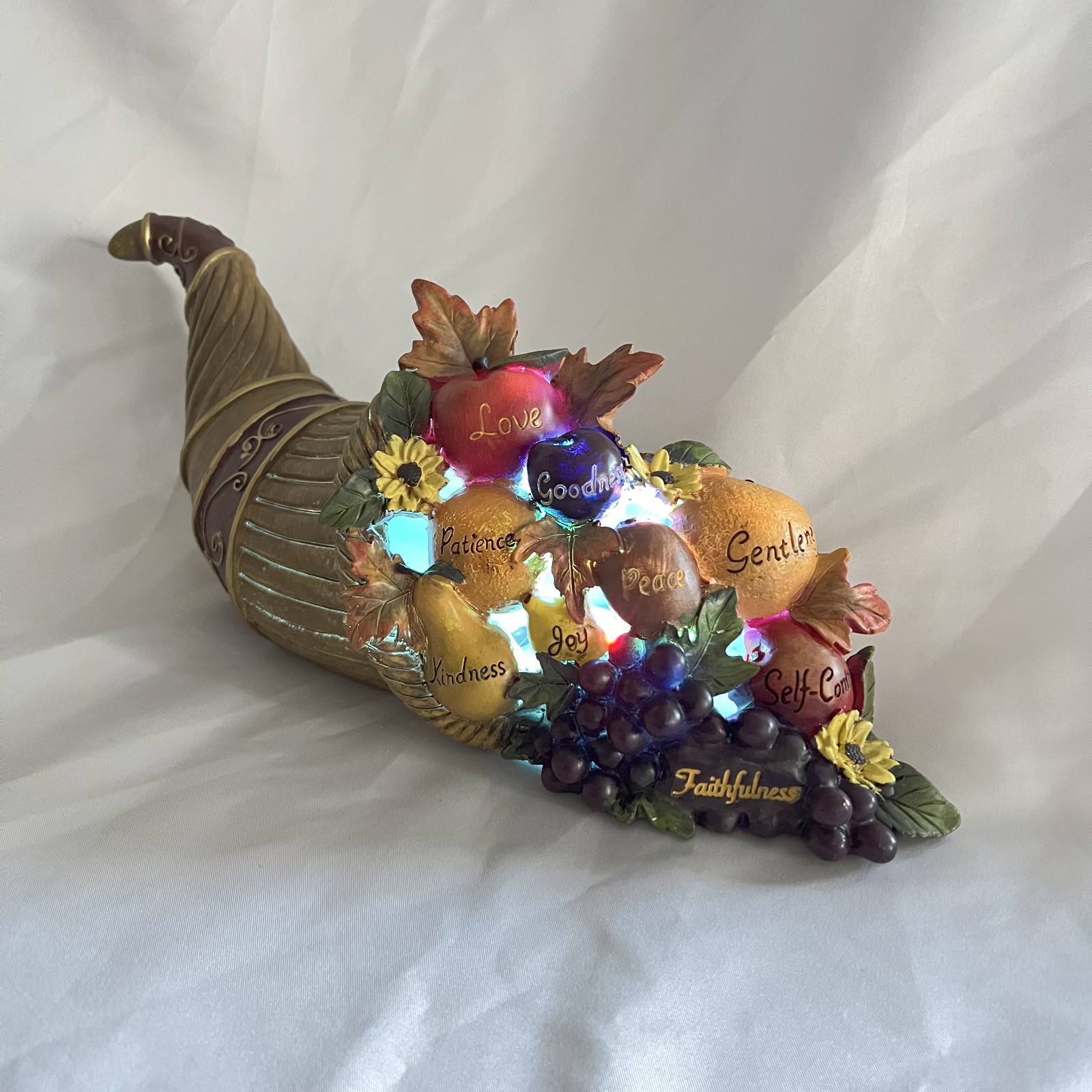 Collections Etc. Color Changing Cornucopia Centerpiece
