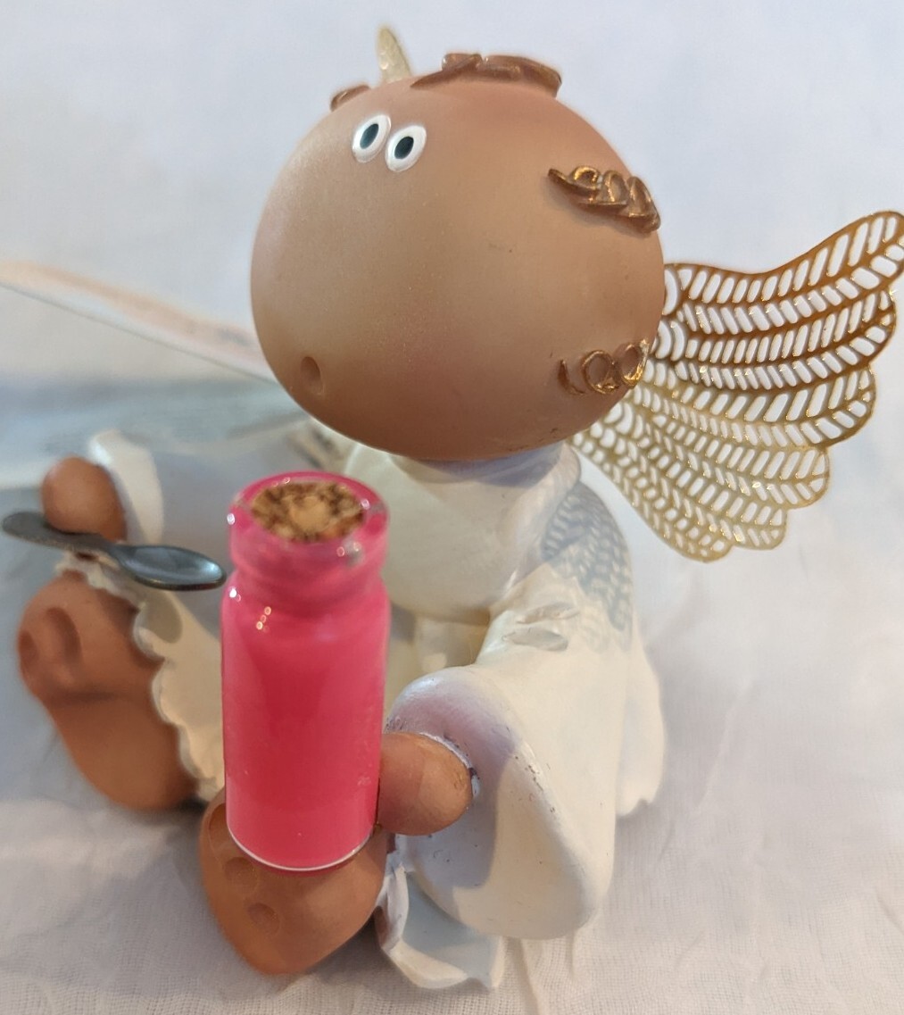 2001 Kirks Kritter Angel Cheeks Figurine Russ Medicine Bottle Guardian 21809 NOS