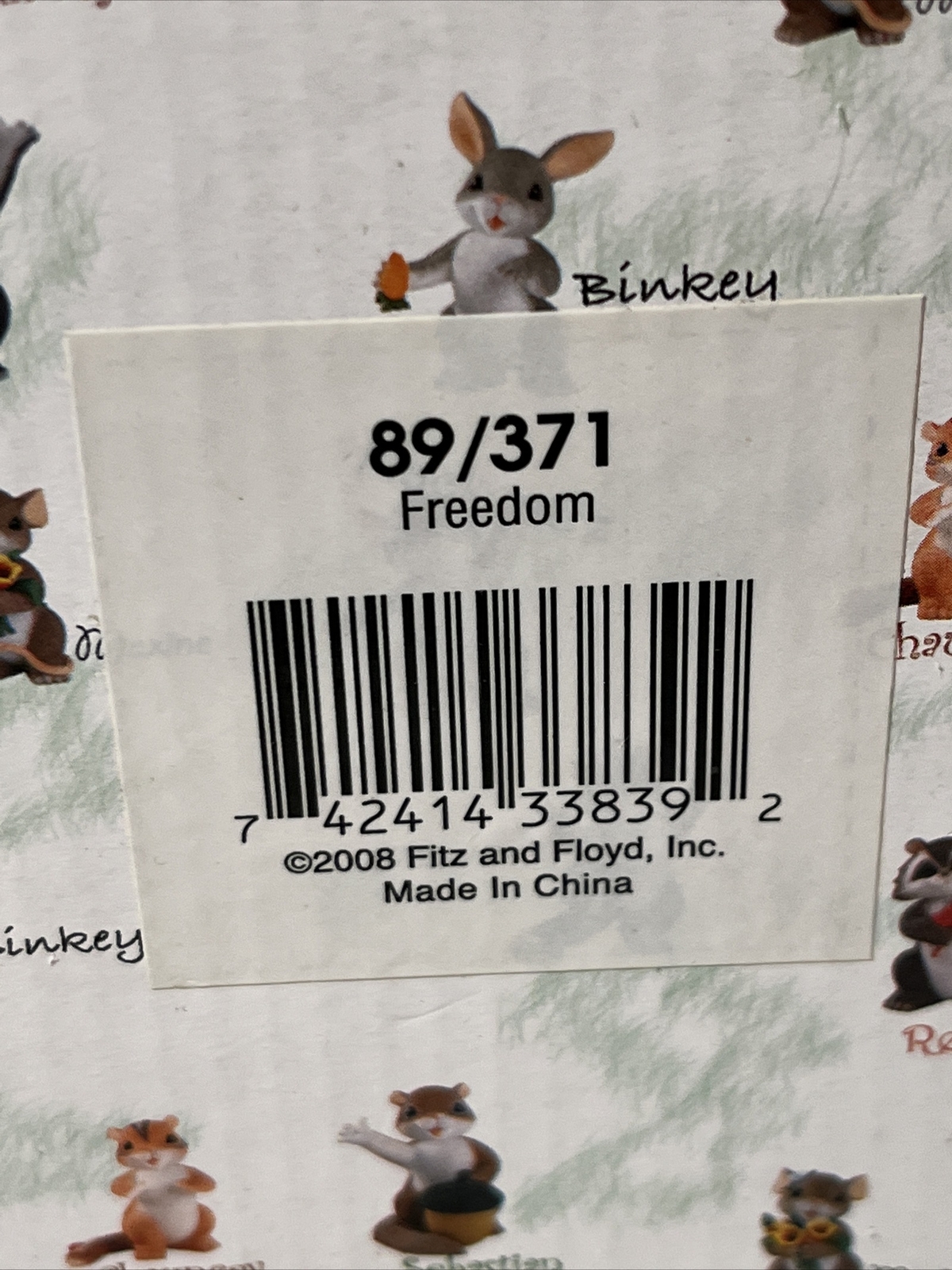 2008 Charming Tails “Freedom” Bald Eagle American Flag SEALED Fitz & Floyd