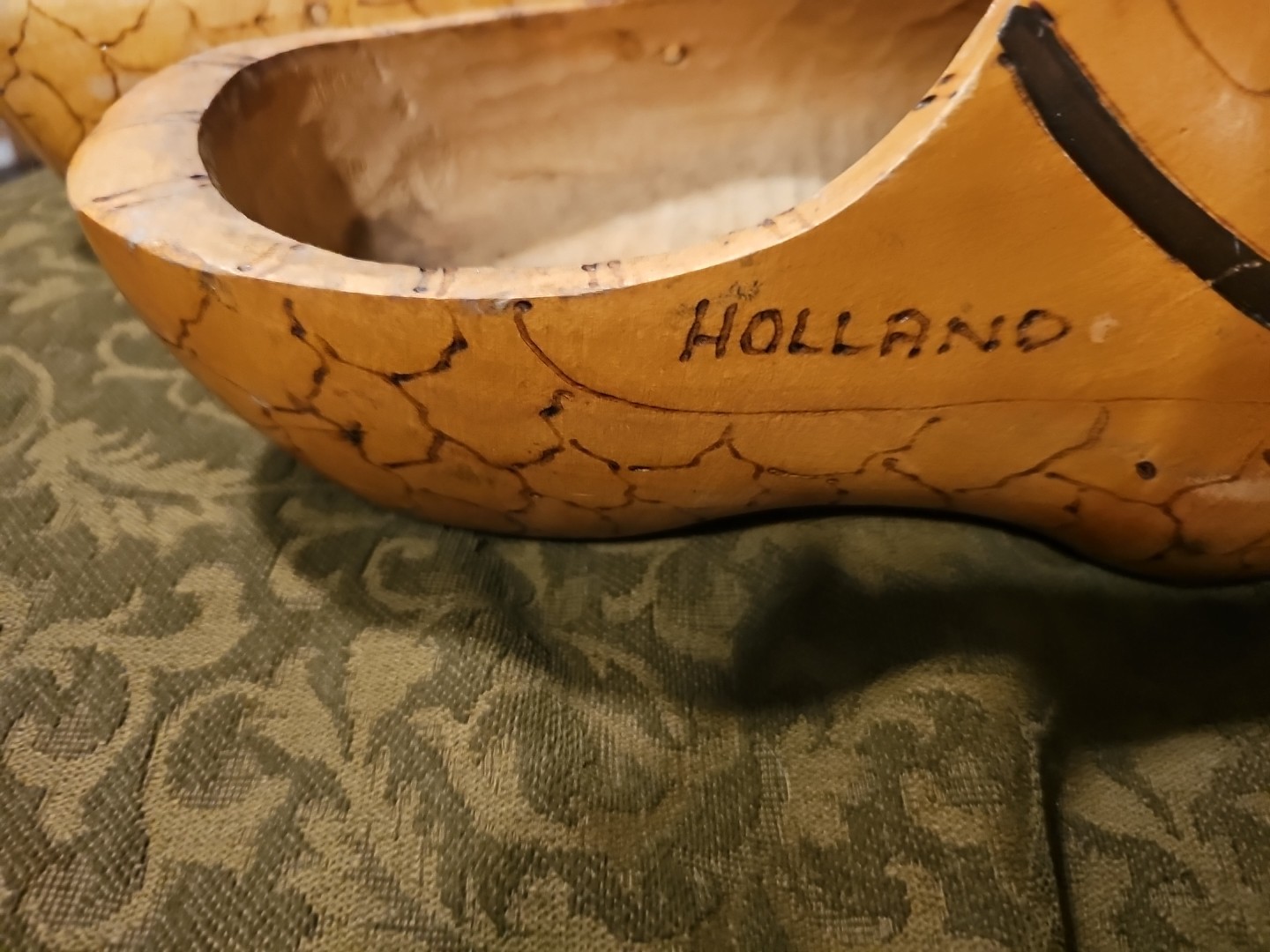 DUTCH WOODEN CLOGS 29 CM SIZE 45 MADE HOLLAND HAND CARVED TRADITIONAL SHOES 13.5
