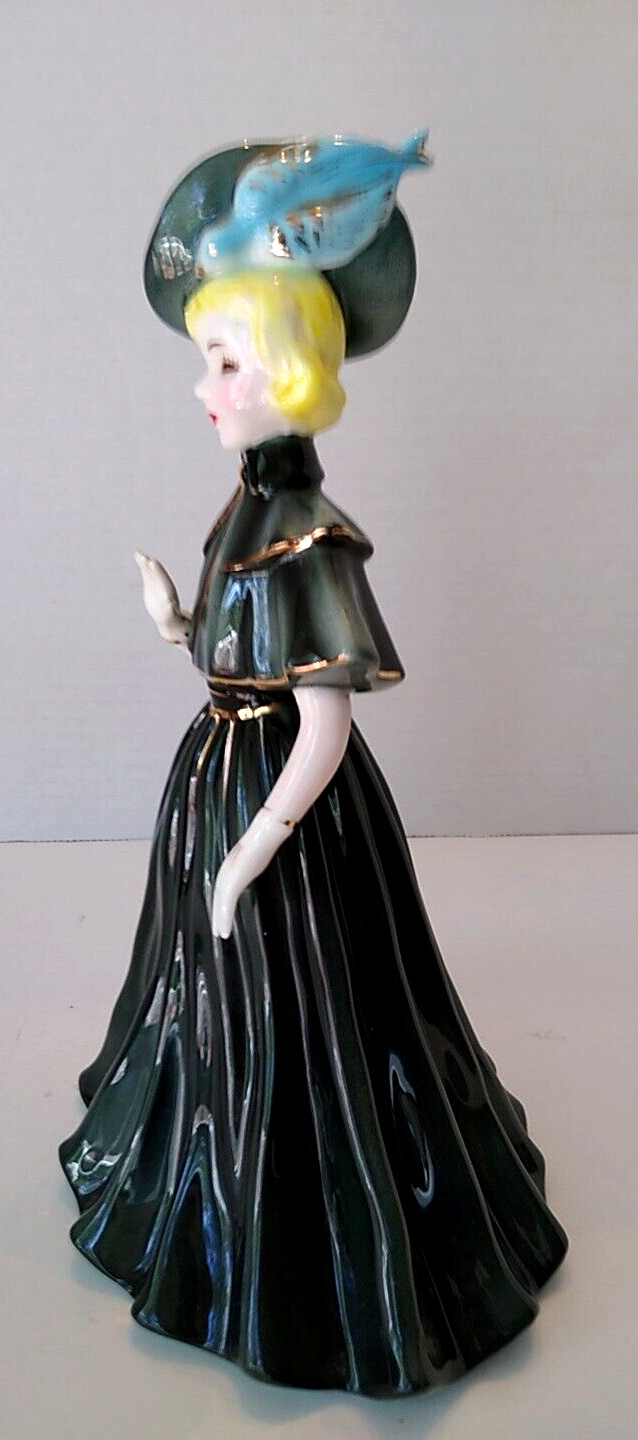 Vintage Norcraft Fine China Lady In Bird Hat Japan Figurine Excellent Condition