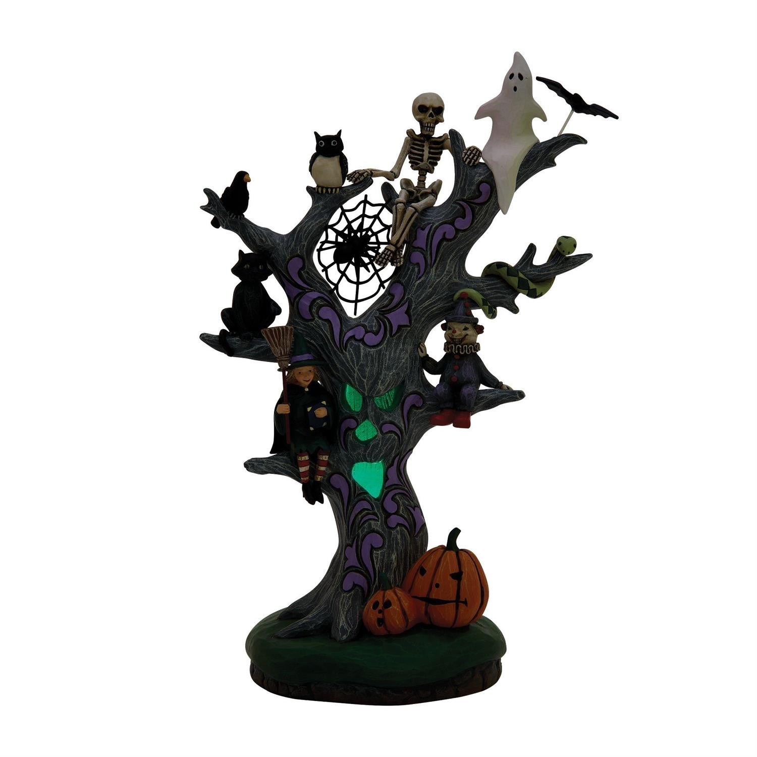 Jim Shore SCARY LED TREE HALLOWEEN FIGURINE-WICKED WOODS 6018090 NEW