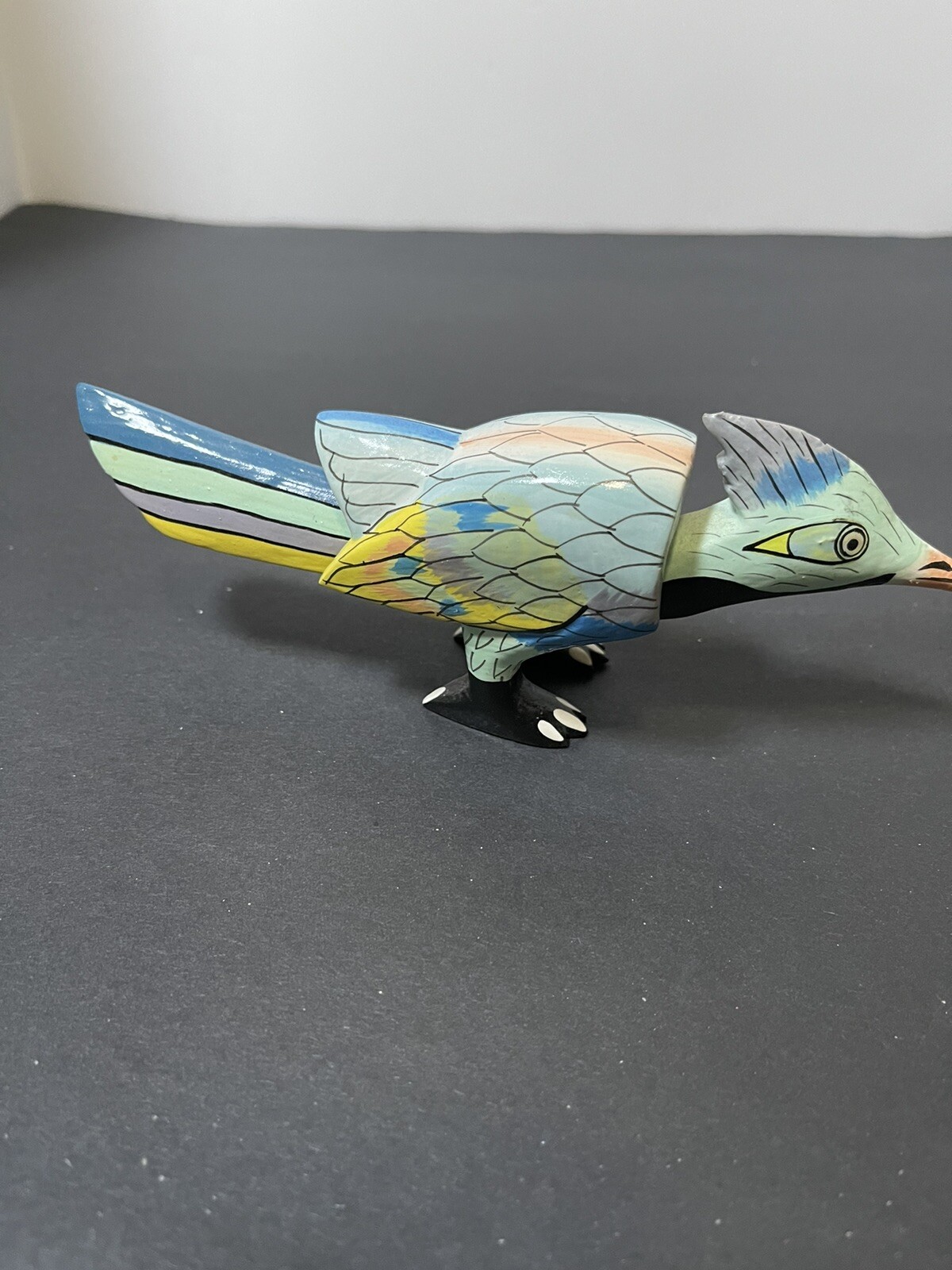 Thing A Mo Jiggles Roadrunner Wooden Figurine -multicolor