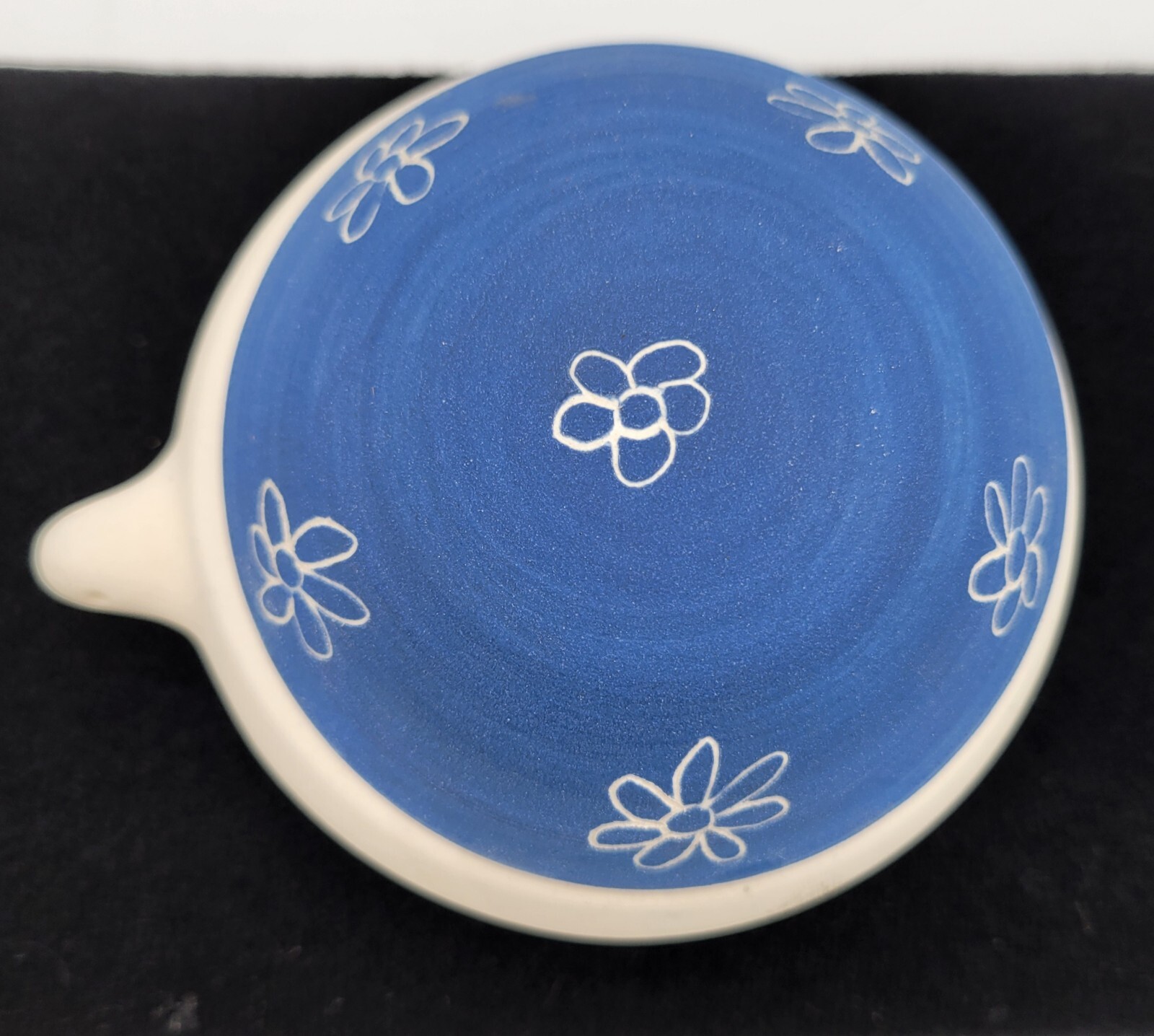 Vintage Blue TORTOISE TURTLE Porcelain Trinket Dish Stash Box BOHO RETRO
