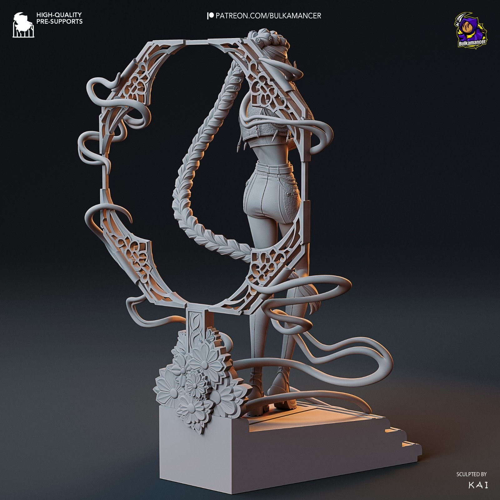 Rumi – K-Pop Demon Hunters 1/8 Scale Figure Statue 3D Print Model Kit Unpainted