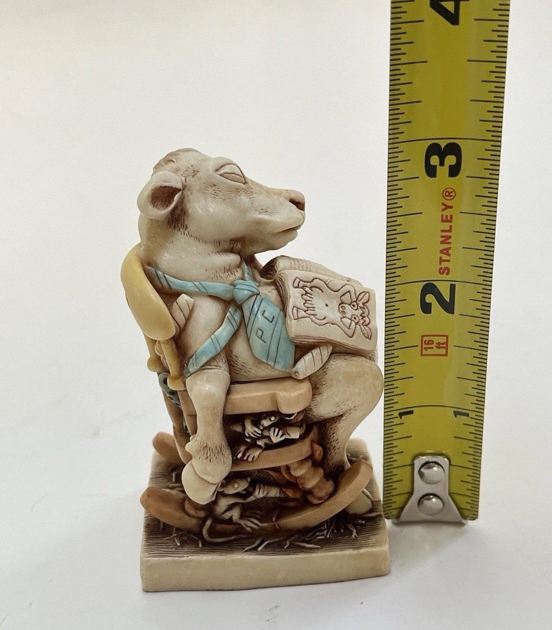Harmony Kingdom Light My Fire Trinket Box Figurine Cow ~ Signed