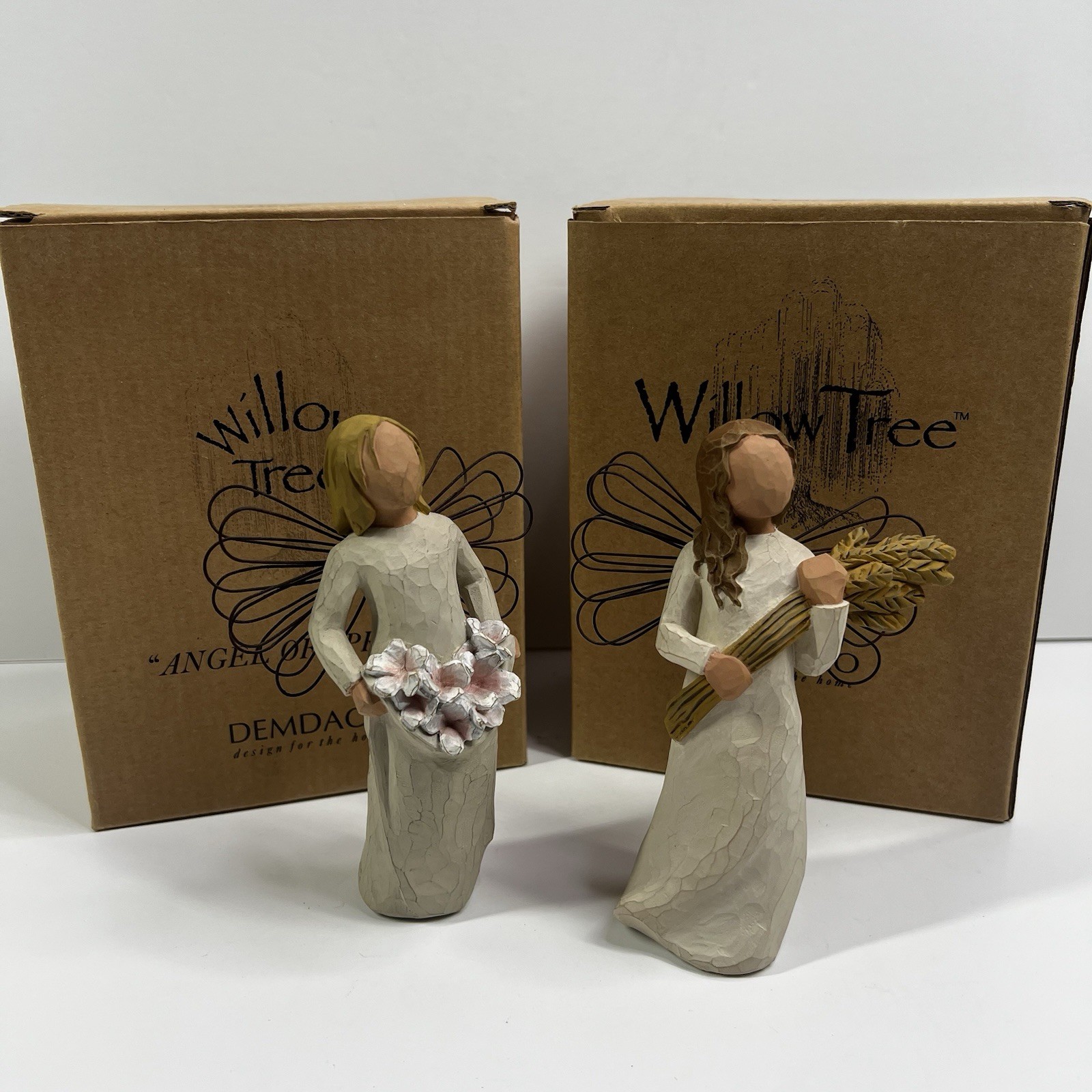 Willow Tree Demdaco Angel Of Spring Angel Of Autumn by Susan Lordi Lot Of 2