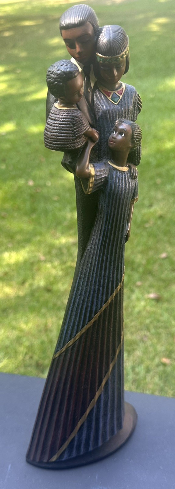Enesco’s 1996 Resin Sculpure “The Gathering” From Their Mahogany Princess Series