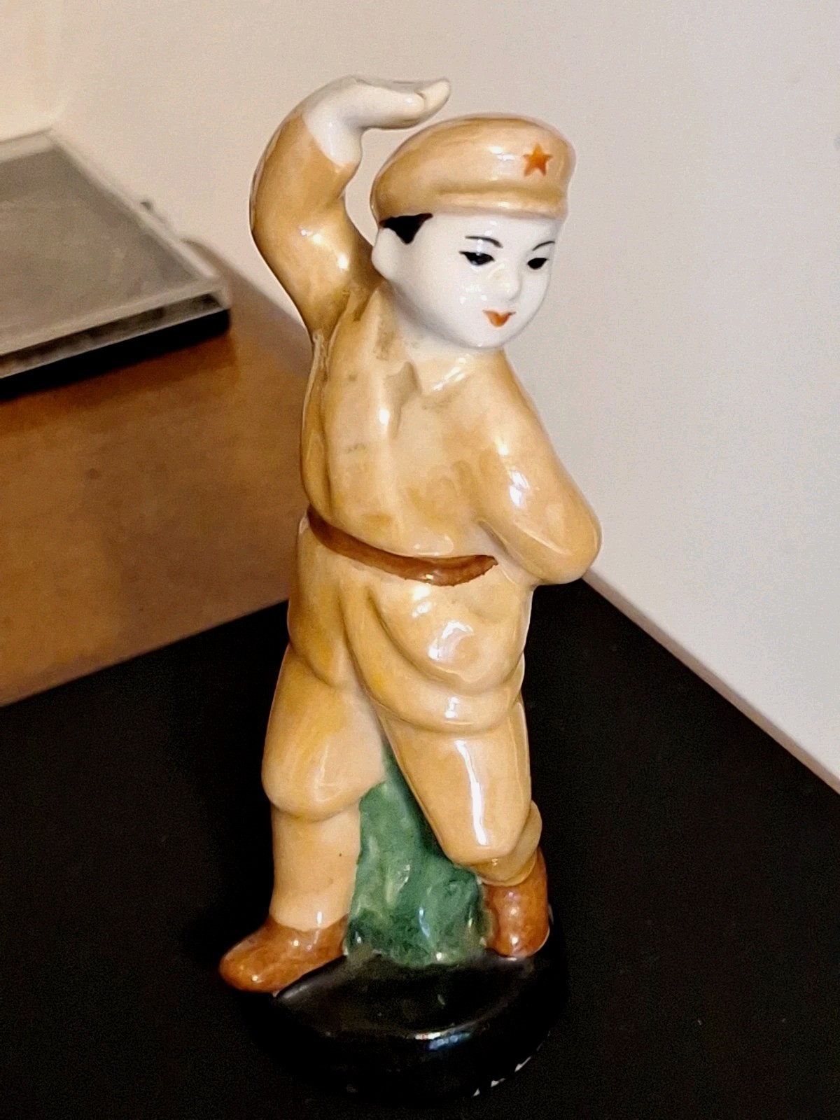 Mid-Century China Culteral Revolution Red Guard Soldier Porcelain Ceramic Figure