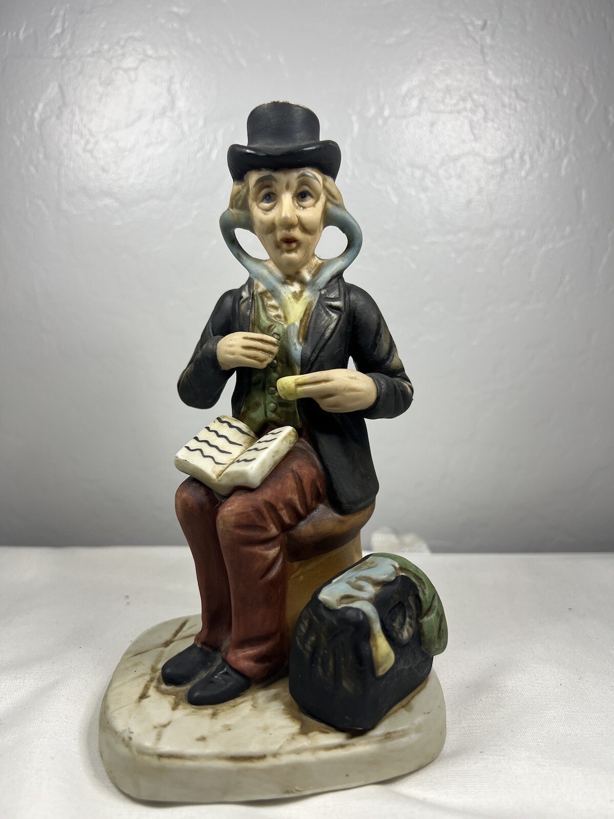 Old Man Doctor Figurine Fine Porcelain Bisque Hand Painted Vintage And Rare
