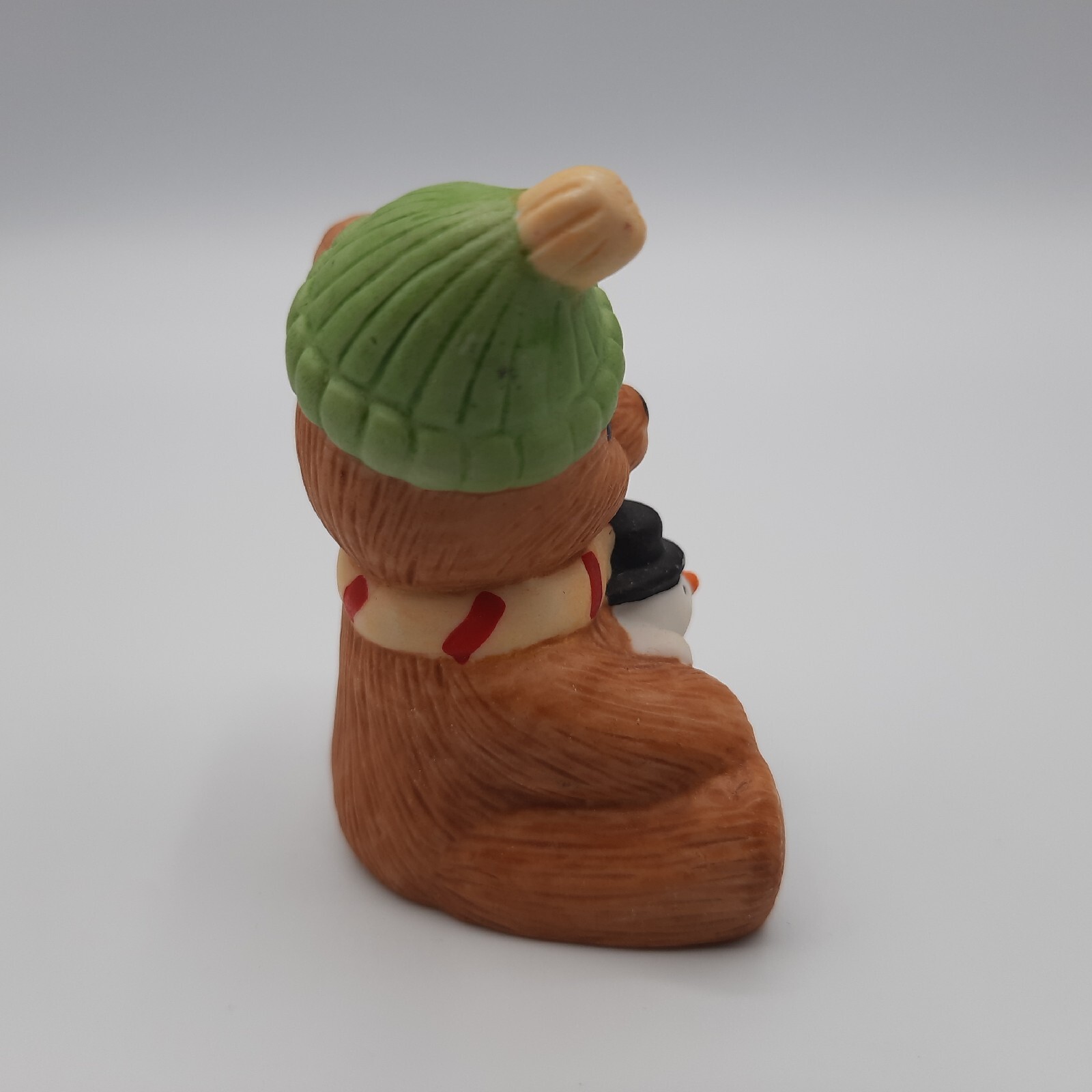 Homco Figurine Bear of the Month January #1413 Holding Snowman Replacement