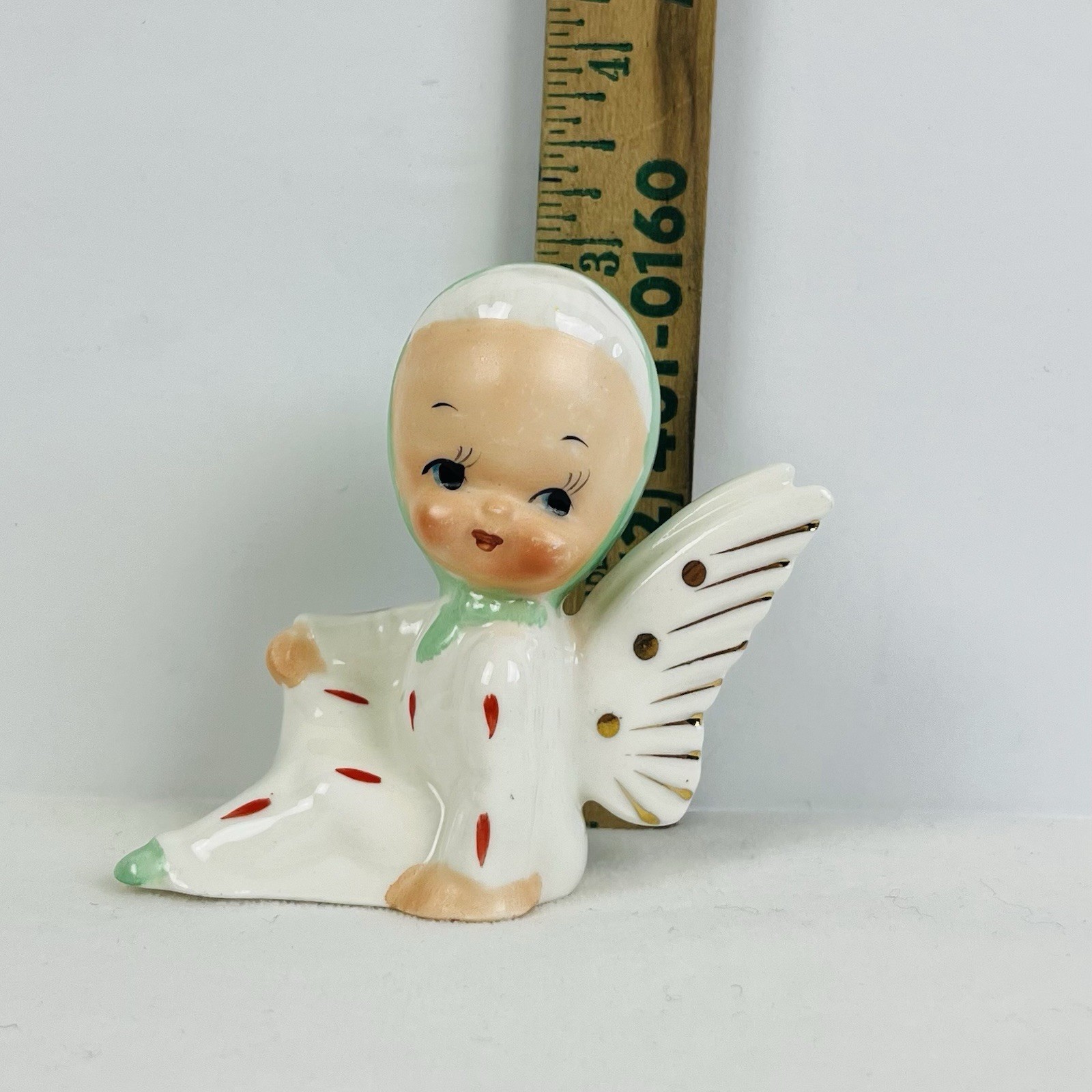 Rare~Vintage~Ucagco Japan Ceramic Figurines~Lot of 3~Babies~Angels with Wings