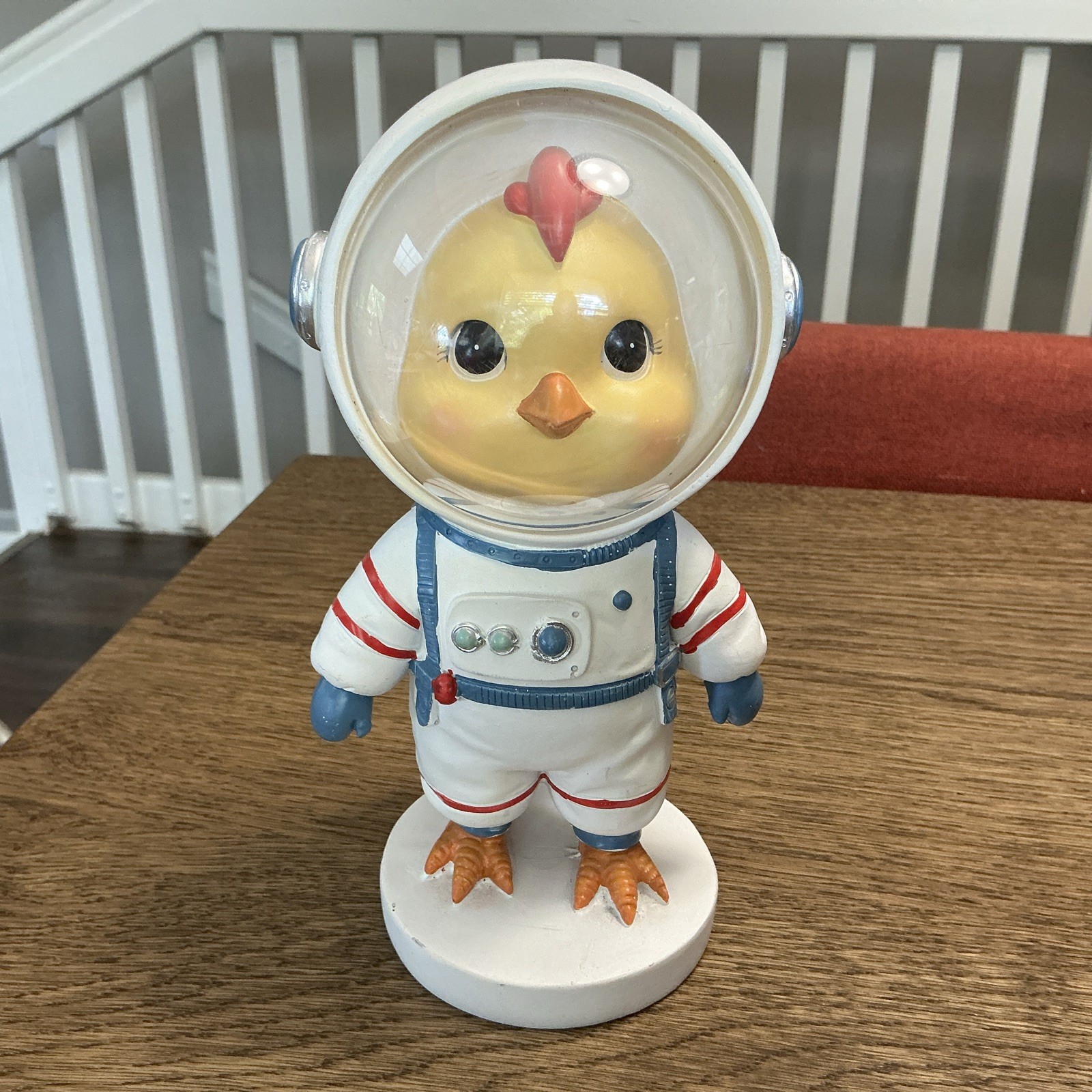 Chicken Chick Astronaut Decor Figure Resin – 8.5 Inches – COOL