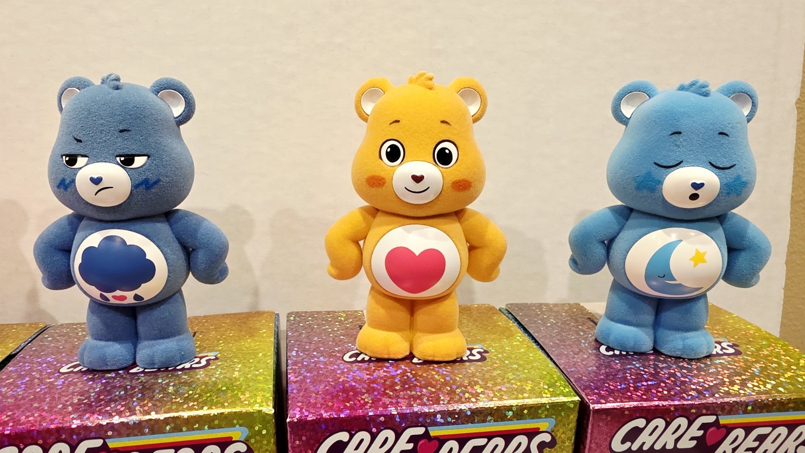 🐻 URDU Care Bears Standing Figure Blind box Series 1 Set of 7 RARE Flocked NICE