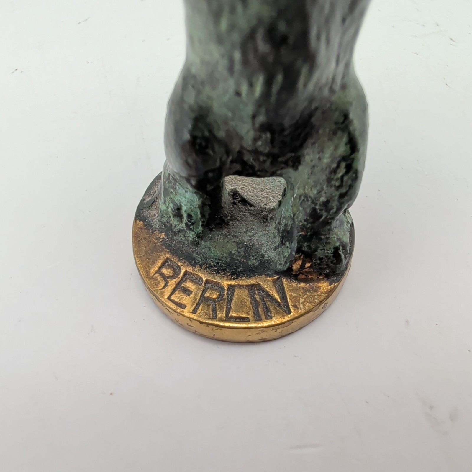 Vintage Walter Bosse Style Berlin Bear Brass Figurine Patina Souvenir