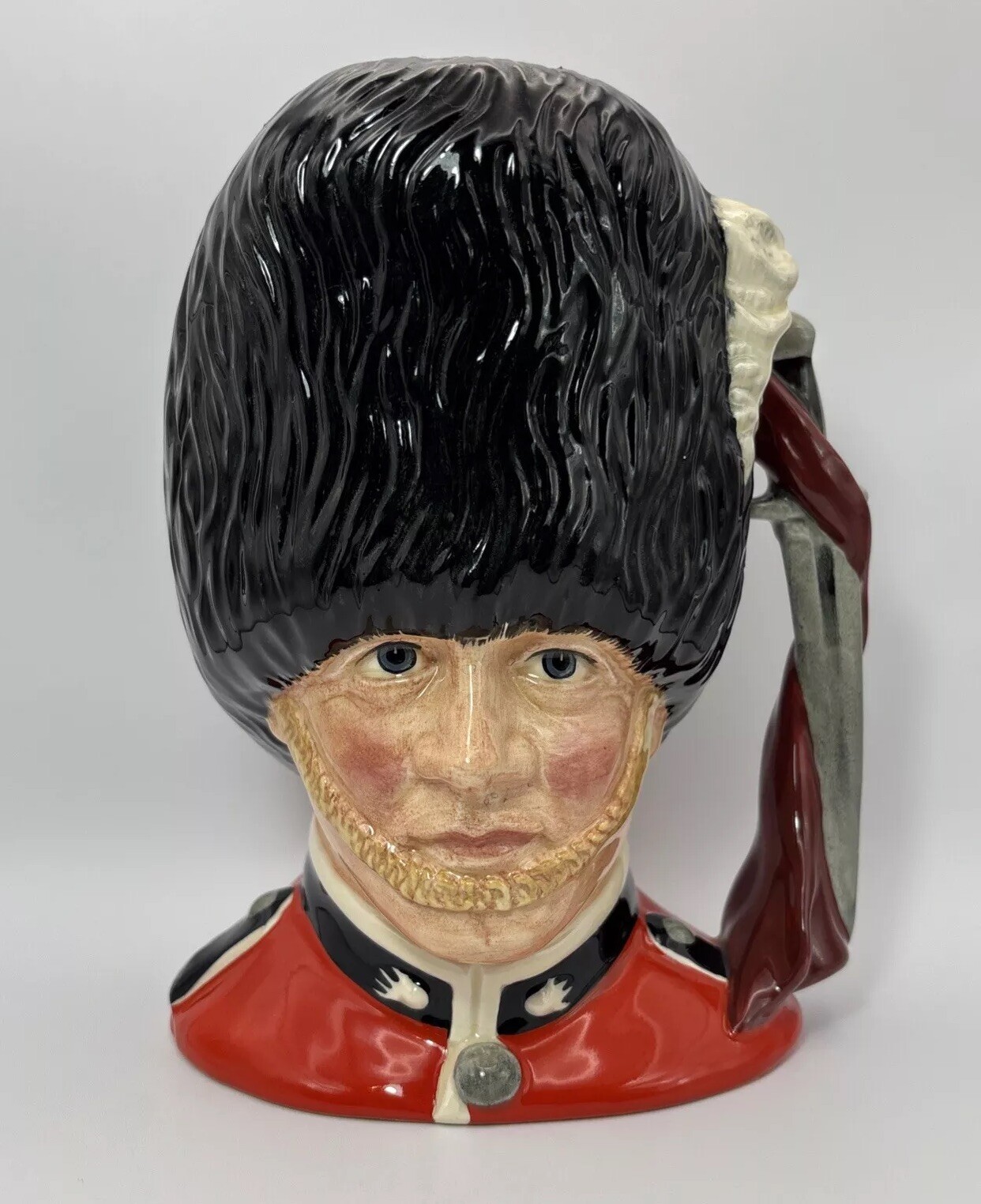 Royal Doulton – 8.25” The Guardsman Toby Jug D6755 Excellent Condition 1986