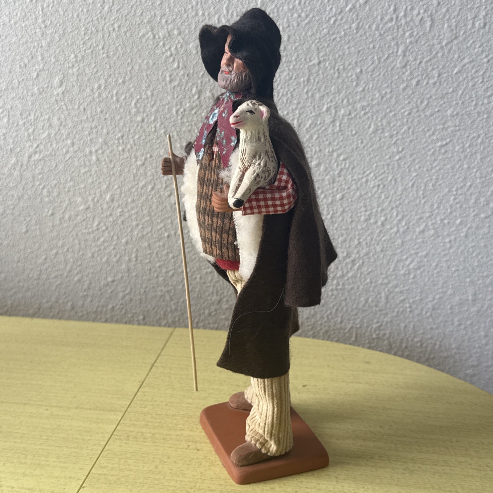 Santon De Provence by Claude Carbonel Shepherd Figurine, Hand Made – 10 in. tall