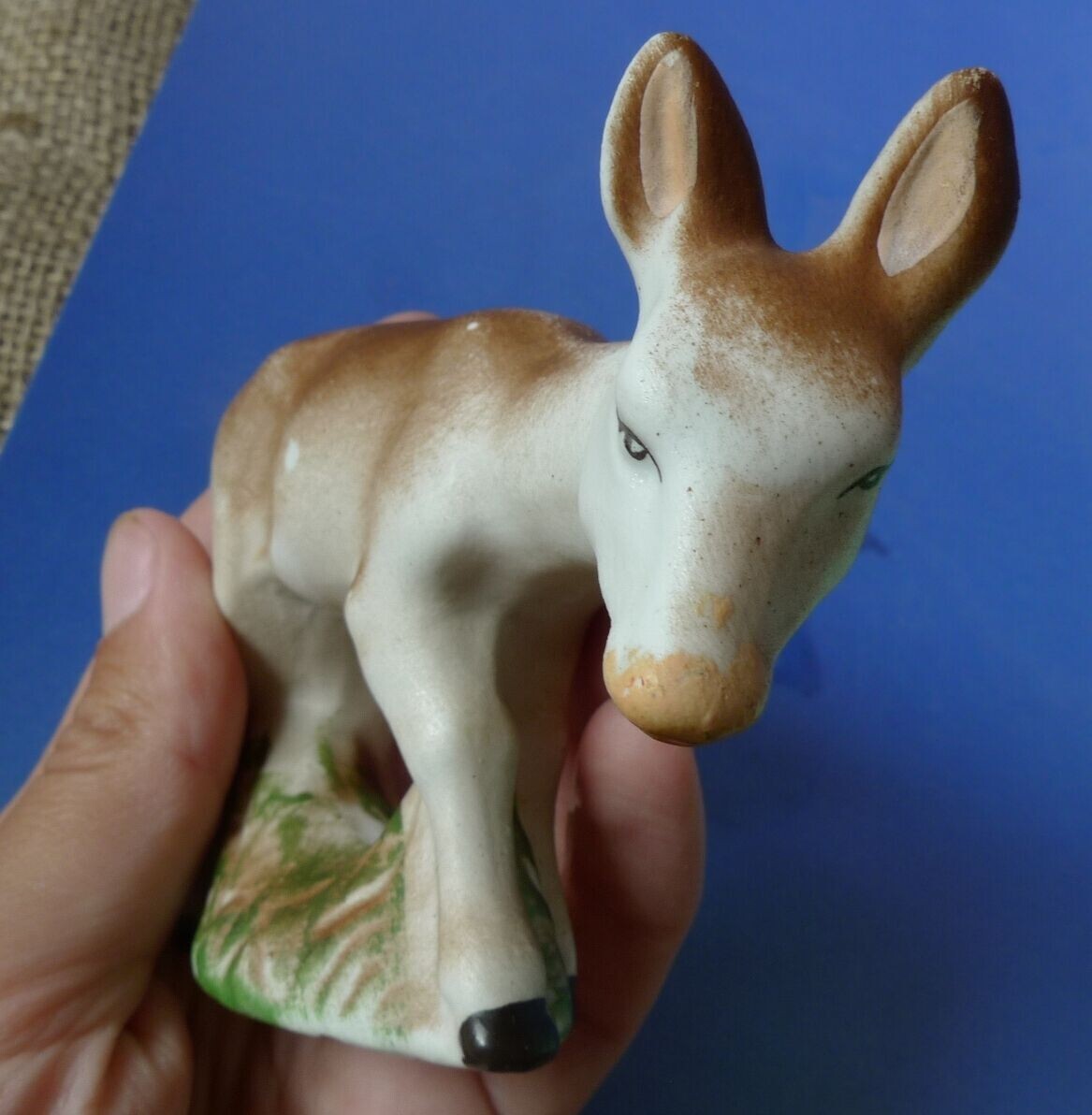Antique Latvia Porcelain Bisque Figurine Animal Roe Deer Donkey Collectibles