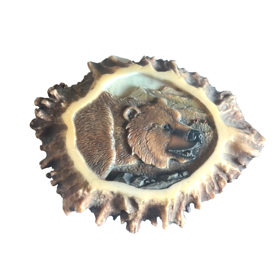 Lance Domonoske Bear Alaska Sculpture Mill Creek Studios Faux Antler 1992