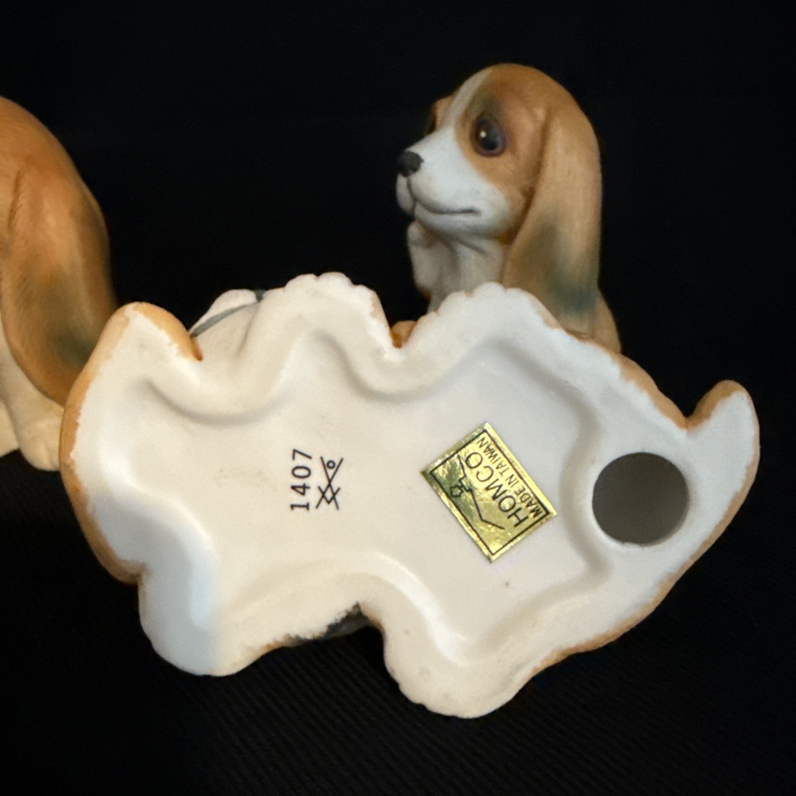 Lot of 3 Vintage HOMCO Home Interiors Ceramic Puppy Dog Figurines Set #1407