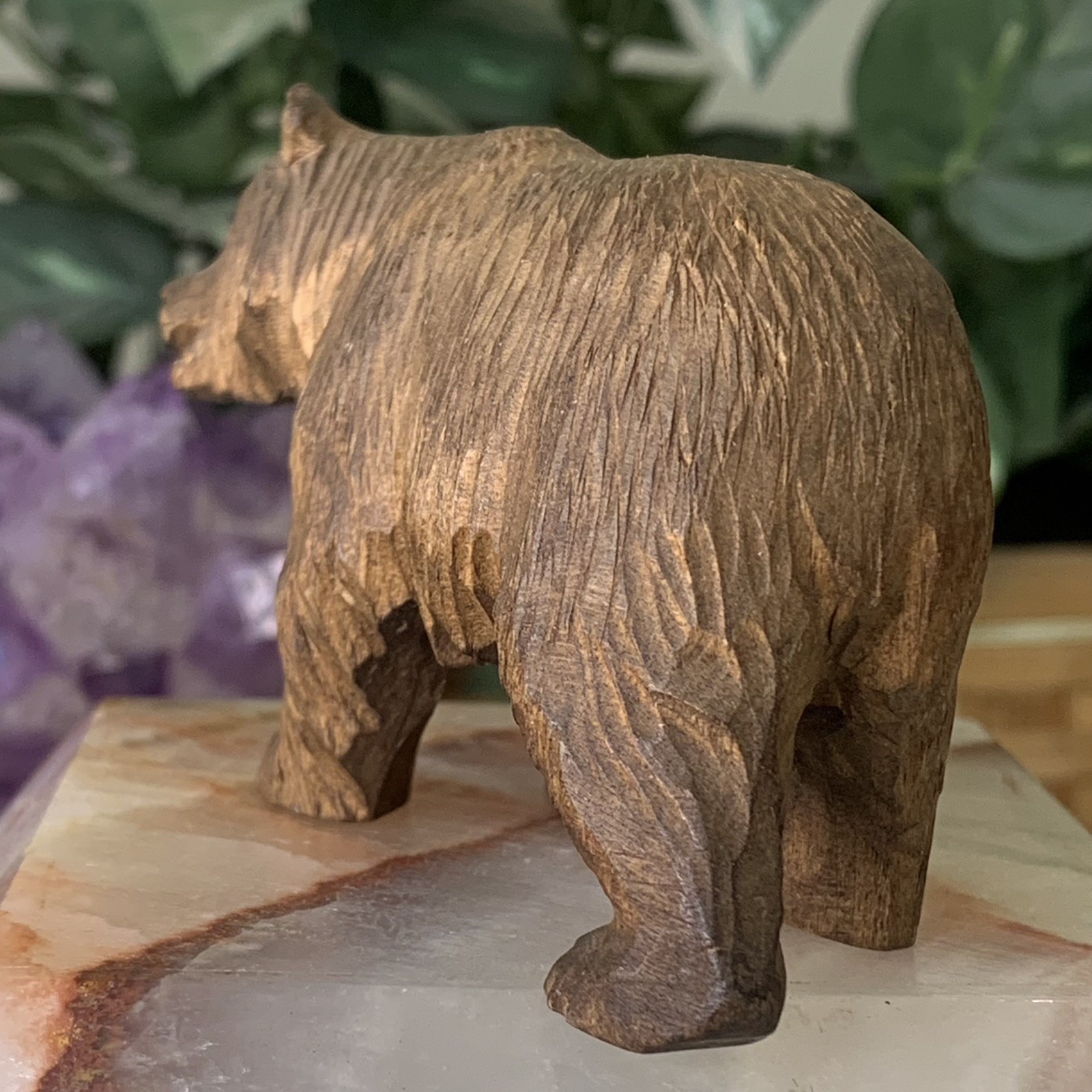 Vintage German or Swiss Black Forest or Brienz Carved Wood Bear Figurine Carving