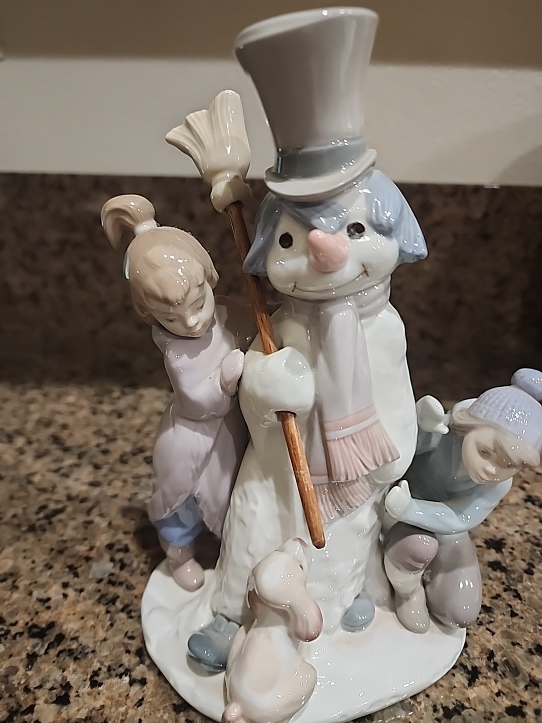 Lladro “Girl With Snowman” #8168 Figurine – 8.5 Inches Tall
